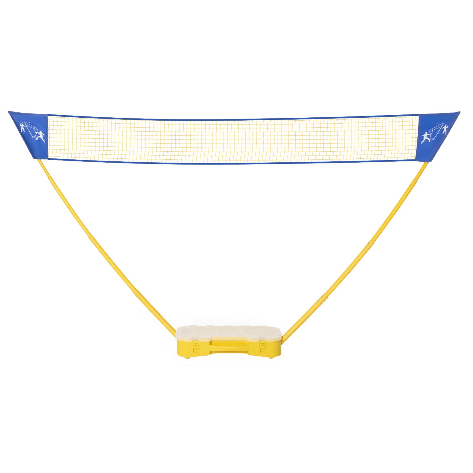 COSTWAY Badmintonnetz, 3x1,5m Höhenverstellbar mit Stand,2 Bällen,4 Schlägern