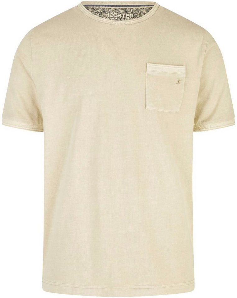 HECHTER PARIS T-Shirt mit Kontrastmuster innen am Ausschnitt, Rundhalsshirt  von Daniel Hechter