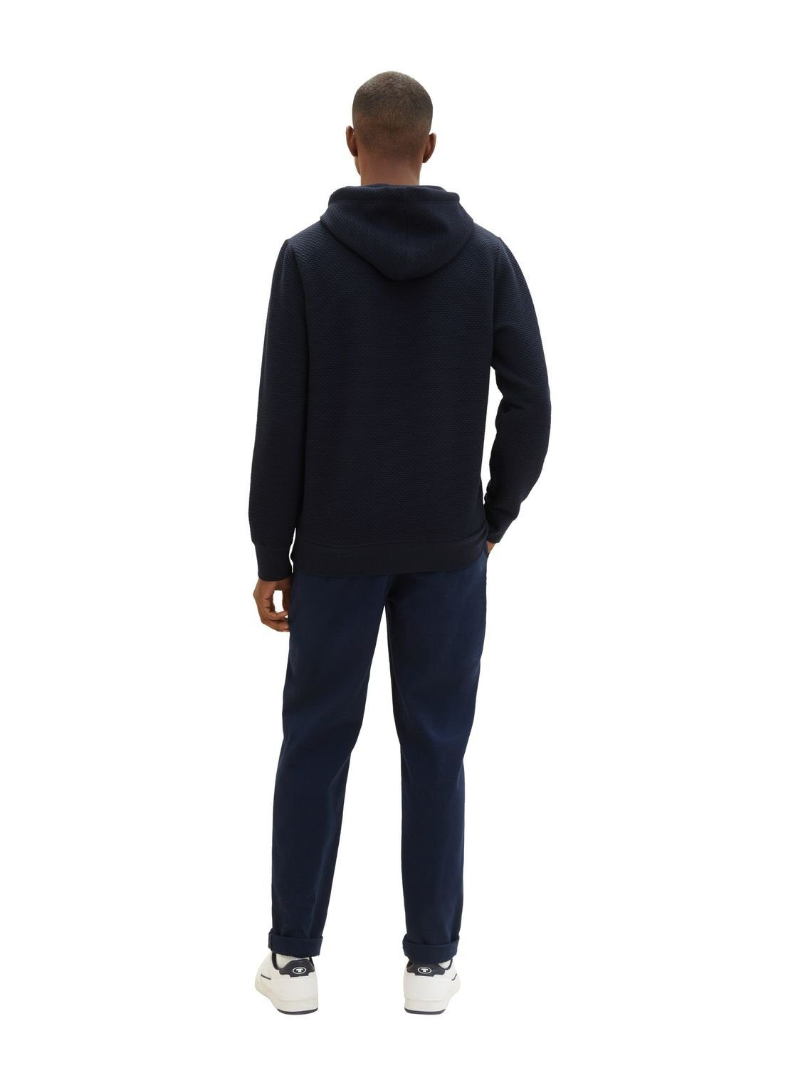 Blue QUILTED HOODIE aus Captain Mischgewebe Sky 10668 Hoodie TOM TAILOR