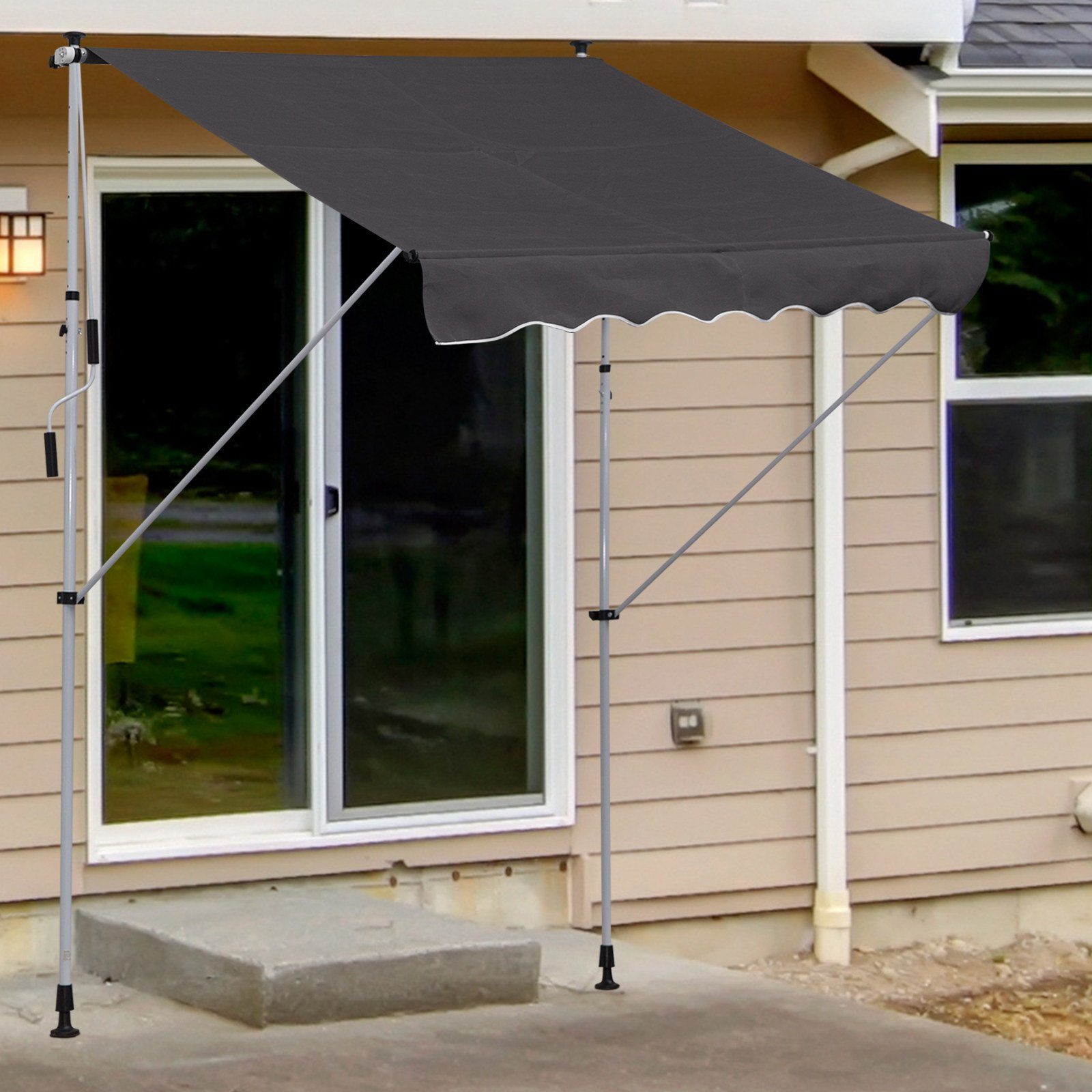 Outsunny Markise Balkonmarkise, Faltarm (Klemmmarkise, 1-St., günstig online kaufen