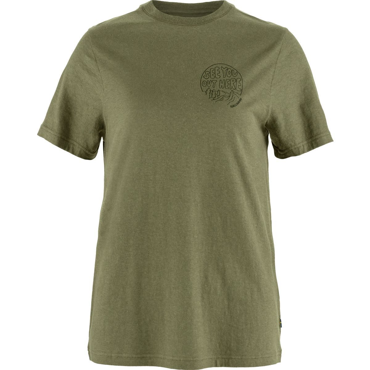 Fjällräven Kurzarmshirt Hemp Blend Out Here T-shirt W Leichtes und weiches Damen-T-Shirt aus Hanf und Bio-Baumwolle mit