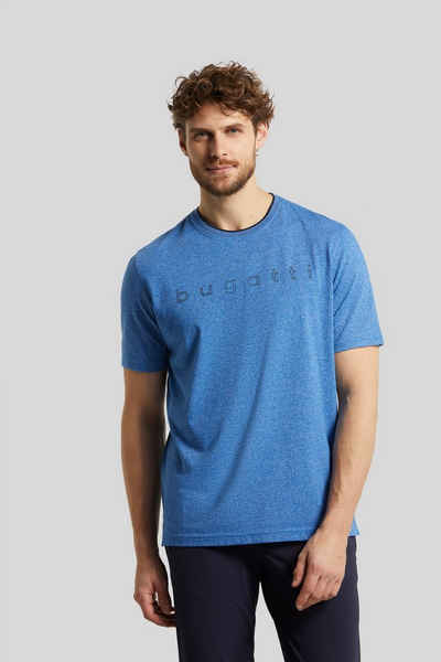 bugatti T-Shirt mit großem bugatti Logo-Print