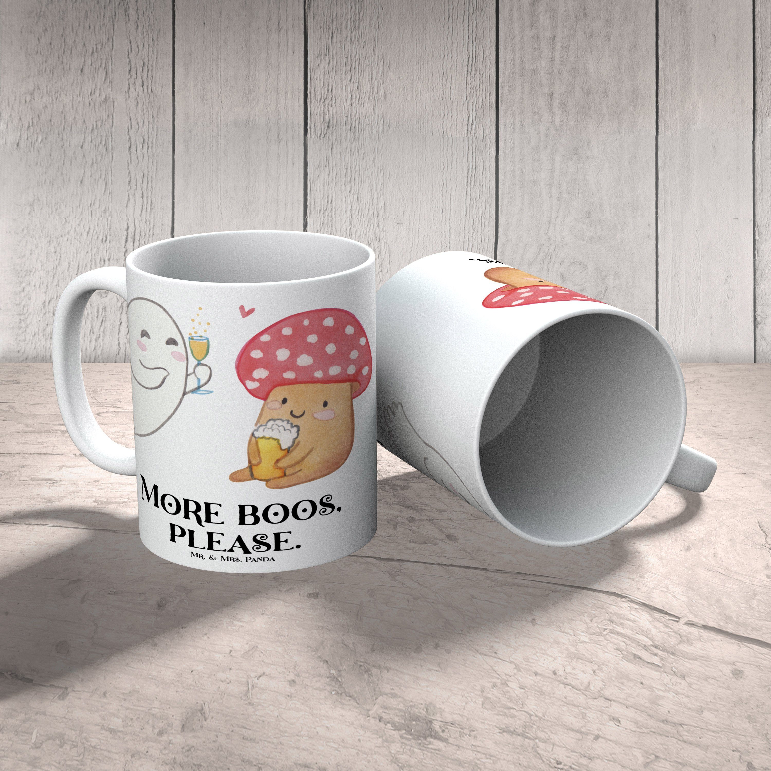 Mr. & Prost Gespenst - Geschenk, Bier, Weiß - Tass, Tasse Kaffeebecher, Keramik Panda Geschenk Mrs