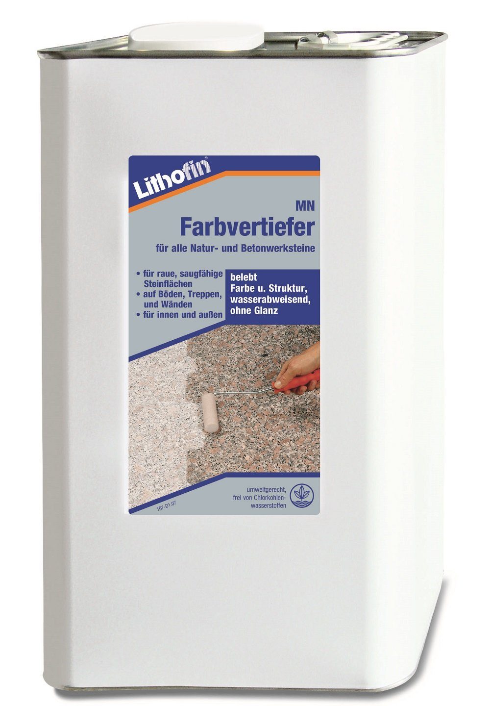 MN Lithofin Ltr LITHOFIN Rauhe für 5 Natursteinflächen Naturstein-Reiniger Farbvertiefer