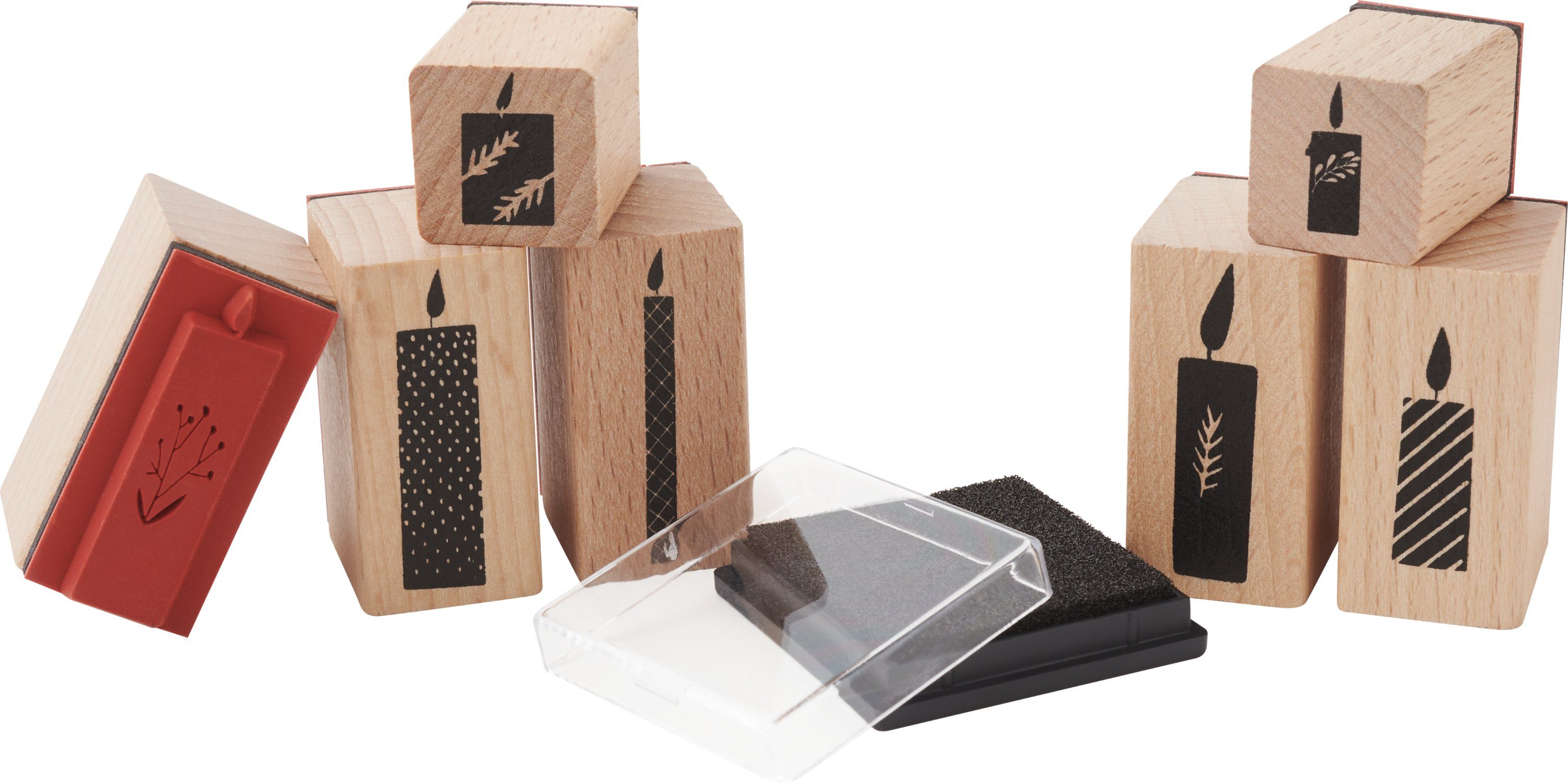 Rico Design Stempel Kerzen, 8 Teile