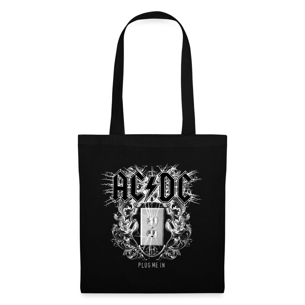 Henkeltasche AC/DC Logo Plug Me In Videoalbum Stoffbeutel