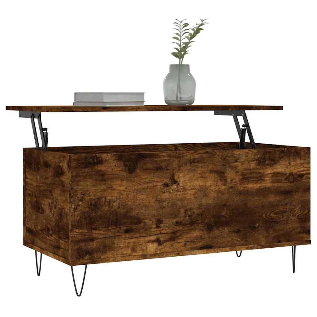 vidaXL Couchtisch Couchtisch Räuchereiche 90x44,5x45 cm Holzwerkstoff (1-St)