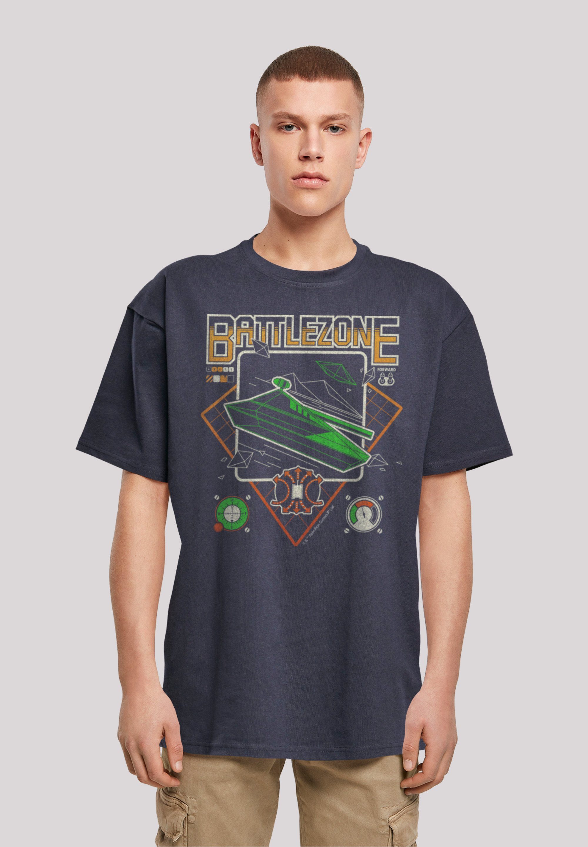 F4NT4STIC T-Shirt BATTLEZONE Retro Gaming SEVENSQUARED Print navy