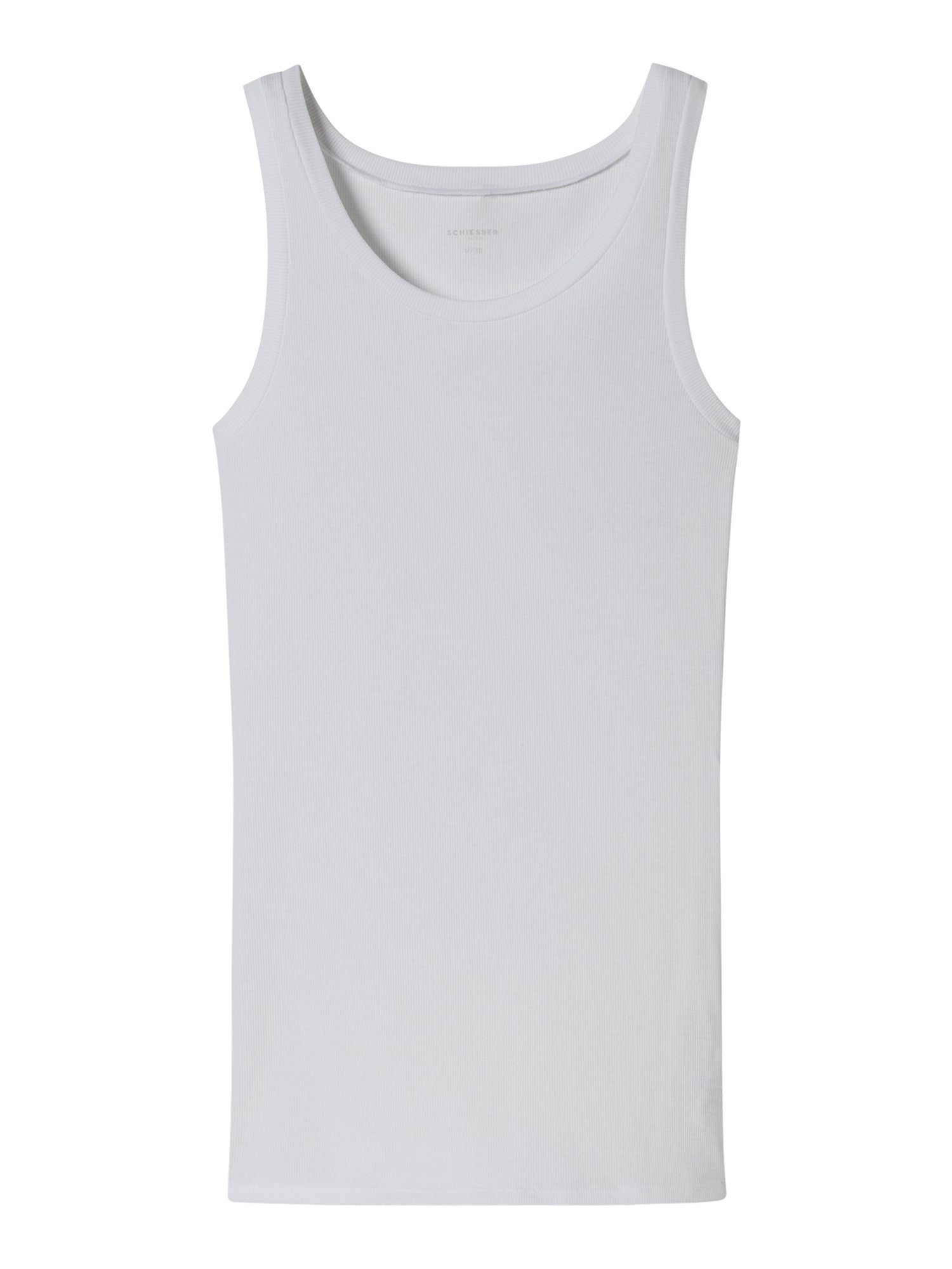 Tanktop Tank-top unterzieh-shirt Pure unterhemd weiss Rib Schiesser