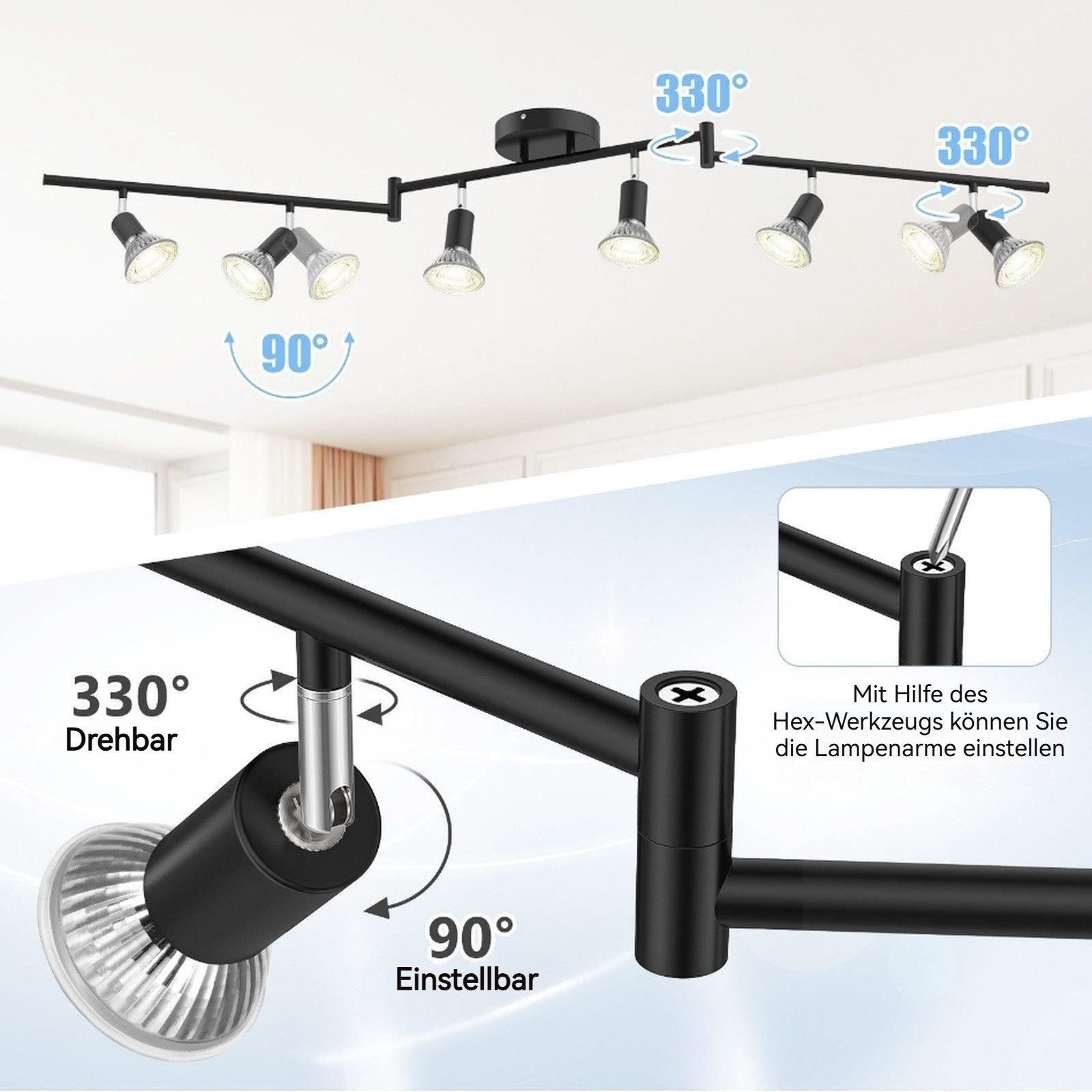 BlingBin LED Deckenstrahler 6 flammig LED günstig online kaufen