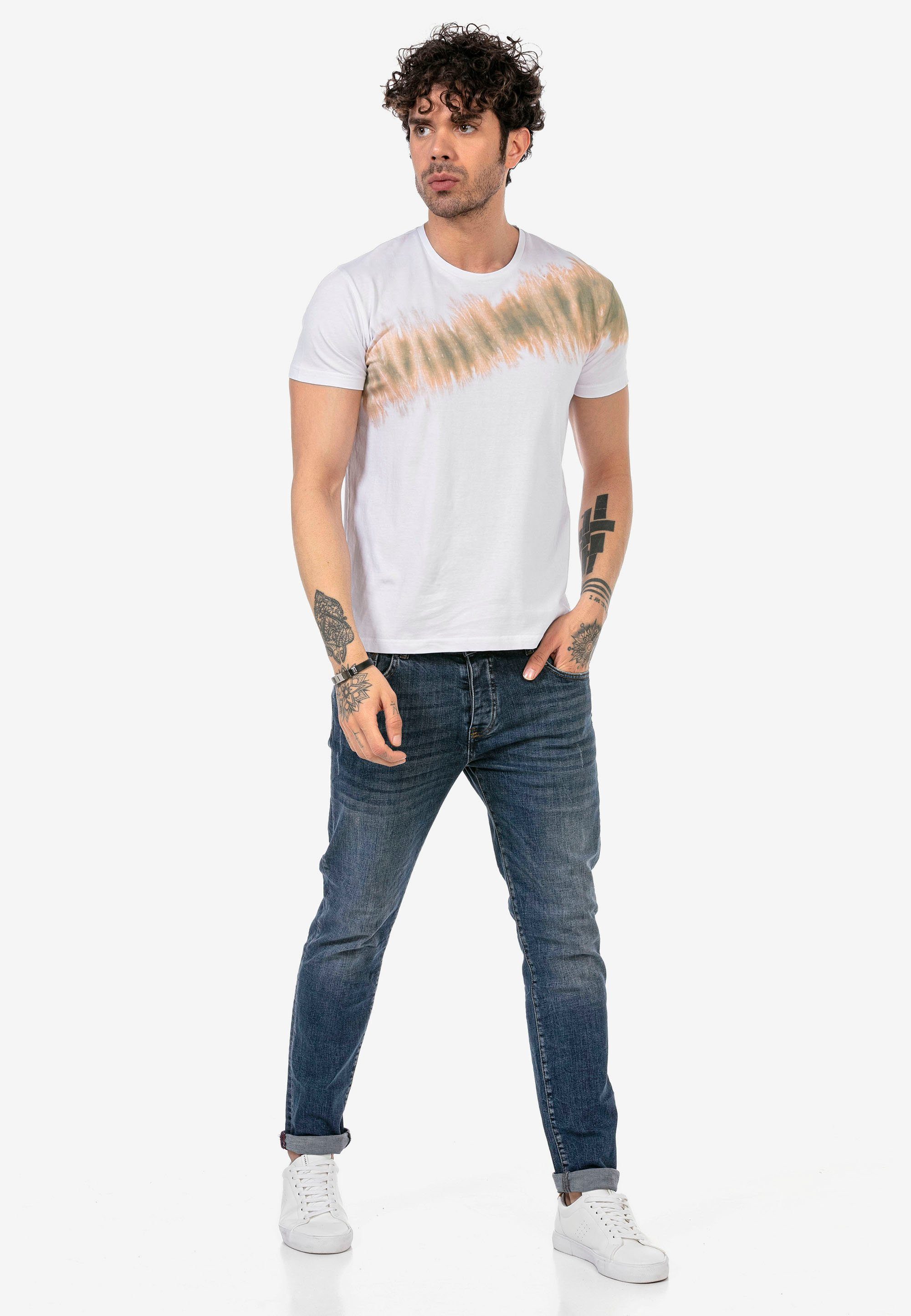 RedBridge T-Shirt Surprise in trendigem Batik-Design