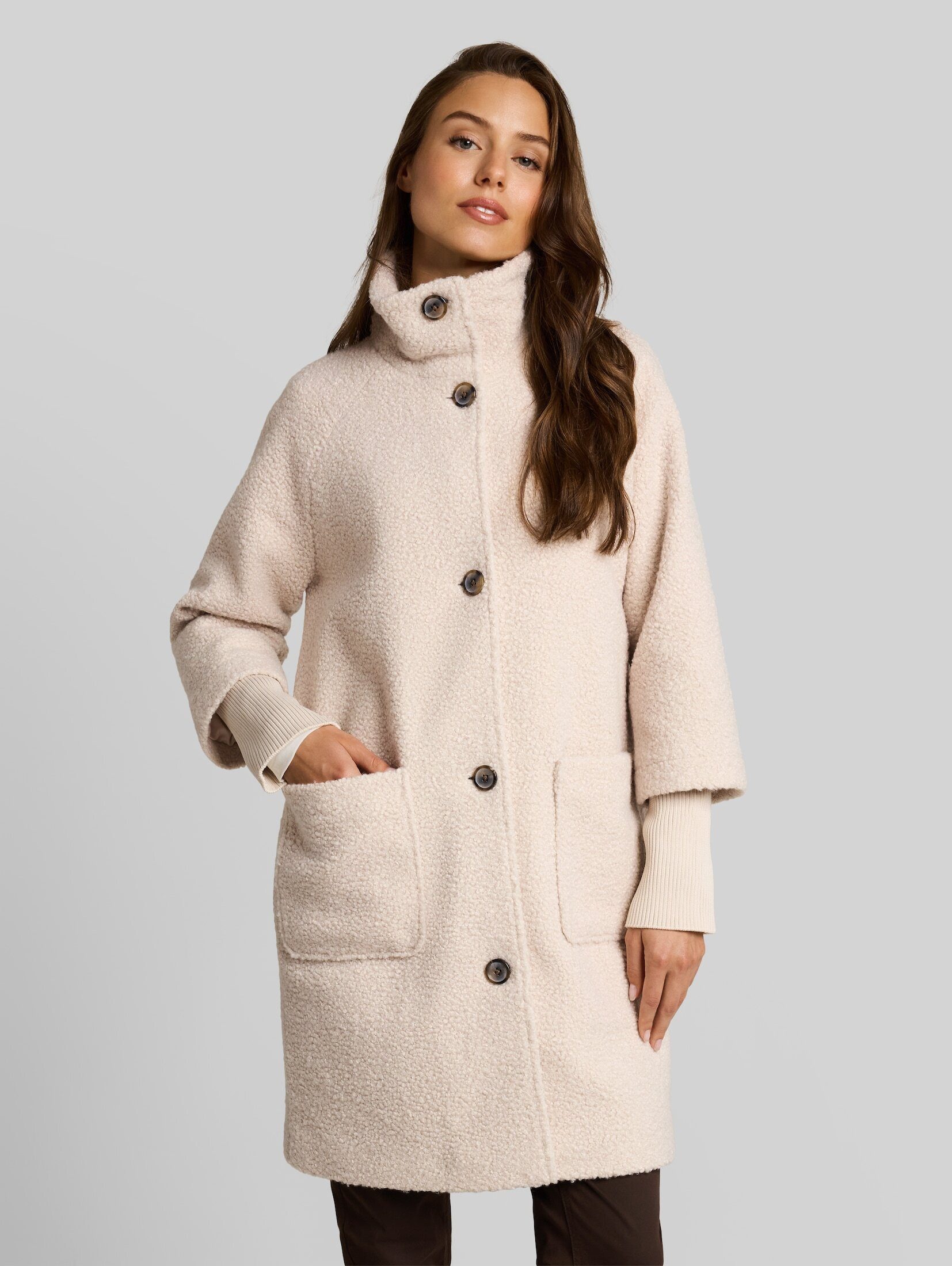 TOM TAILOR Kurzmantel Jacken Bouclé Mantel im 2-in-1-Look