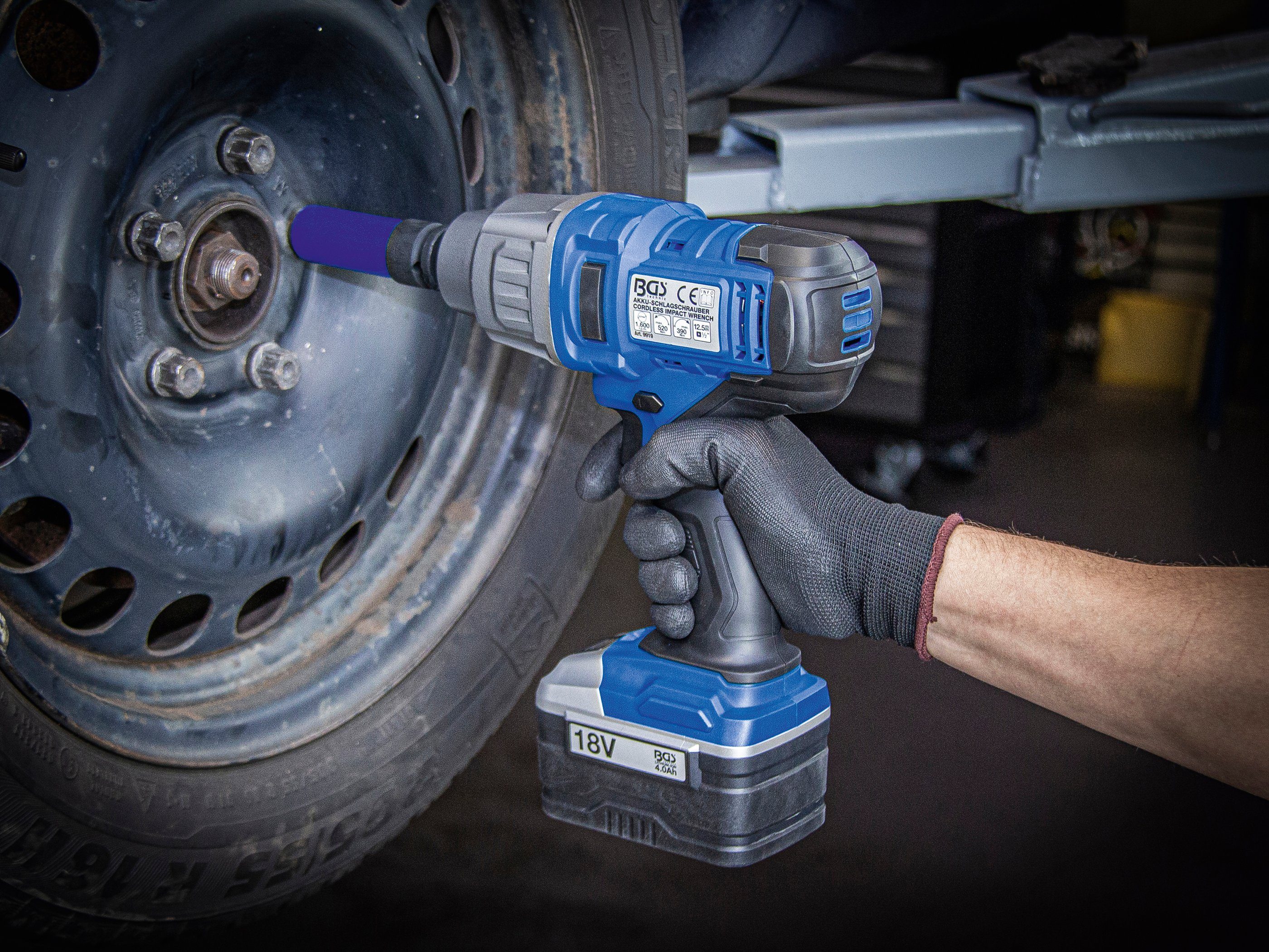 BGS technic Akku-Schlagschrauber Akku-Schlagschrauber, 520 Nm, max. 1600 U/min, 18 V
