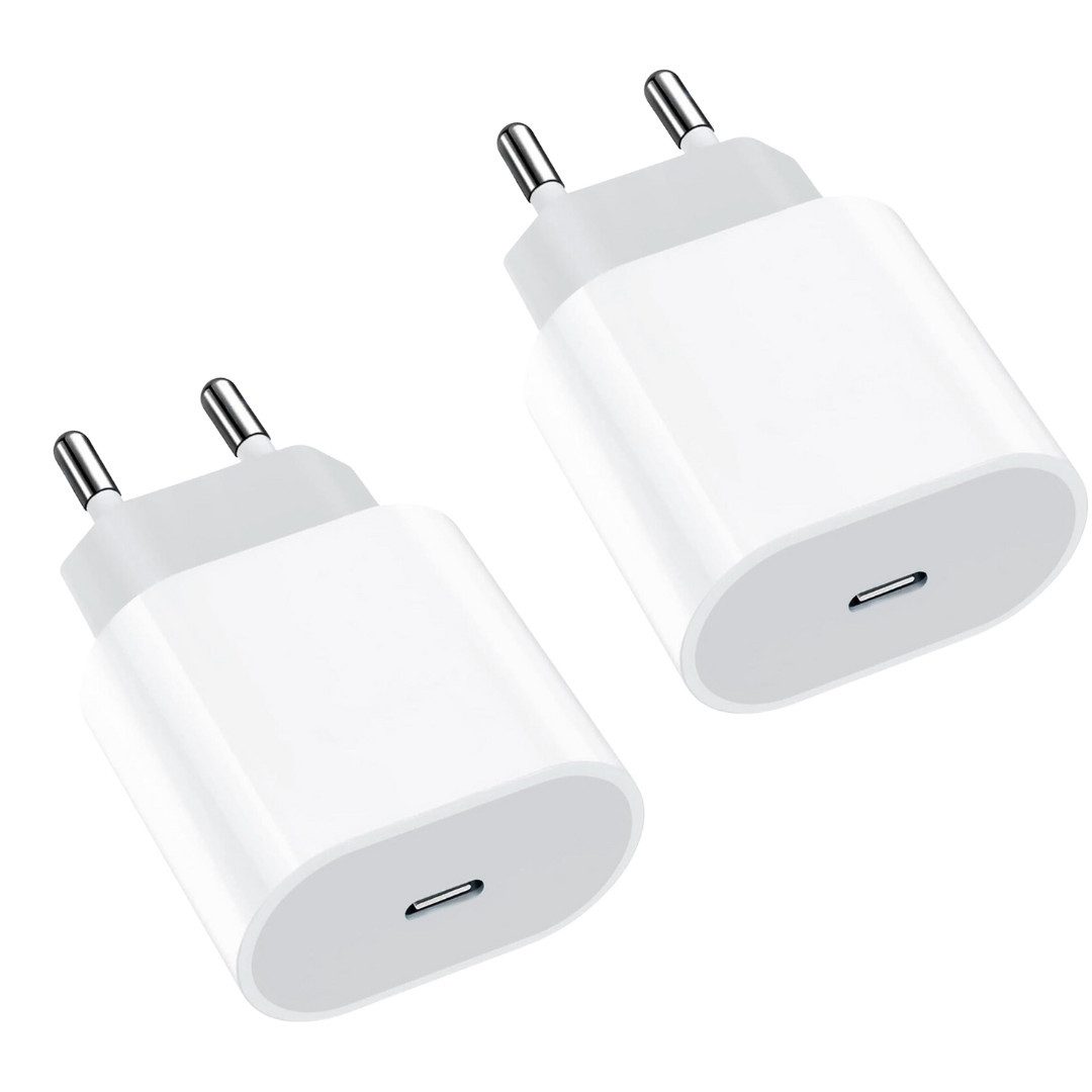 Shopbrothers Ladestecker USB C Netzteil Adapter Ladegerät Handy-Netzteile 20W Smartphone-Ladegerät (2-tlg)