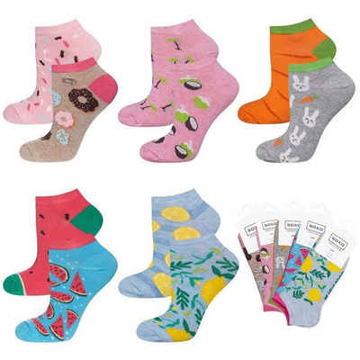 Soxo Socken Bunte Sneaker Socken Damen (5-Paar, Set) Lustige Geschenke Für Frauen 35-40EU