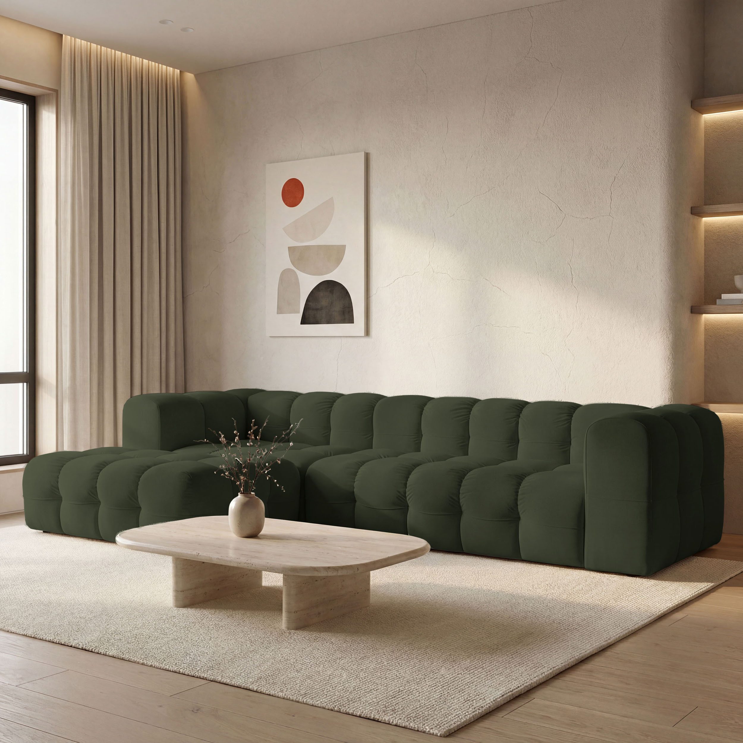 Ecksofa Mochi L-Form 5-Sitzer, Groß XXL, Links oder Rechts