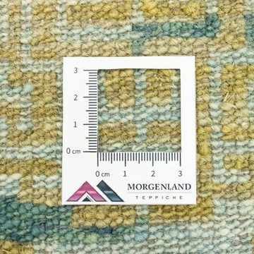 Wollteppich Designer Teppich handgeknüpft gold, morgenland, quadratisch, Höhe: 6 mm, handgeknüpft