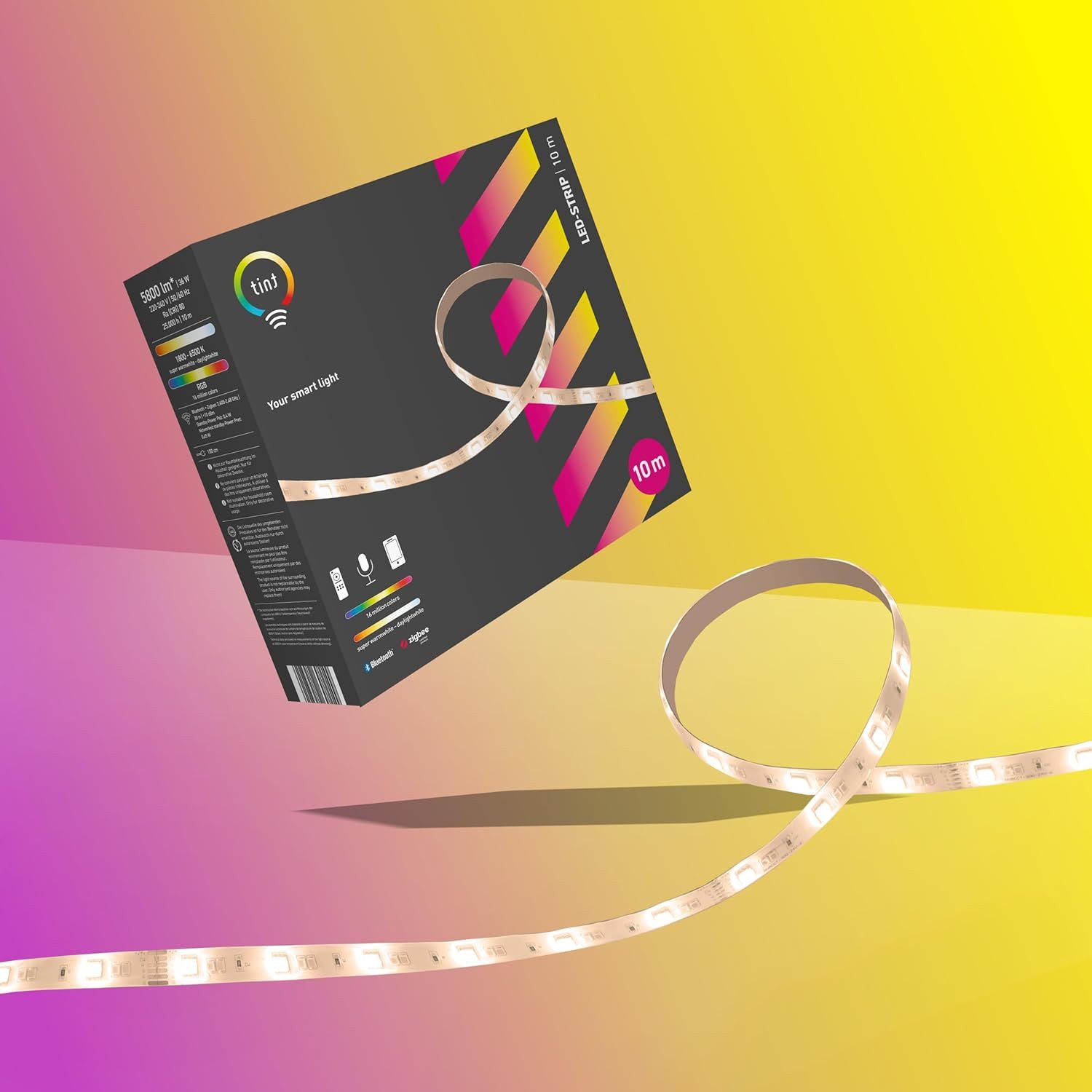 tint Schlauch tint Smarter LED Strip Streifen Licht RGB Bluetooth+ Zigbee 10m, Dimmbar