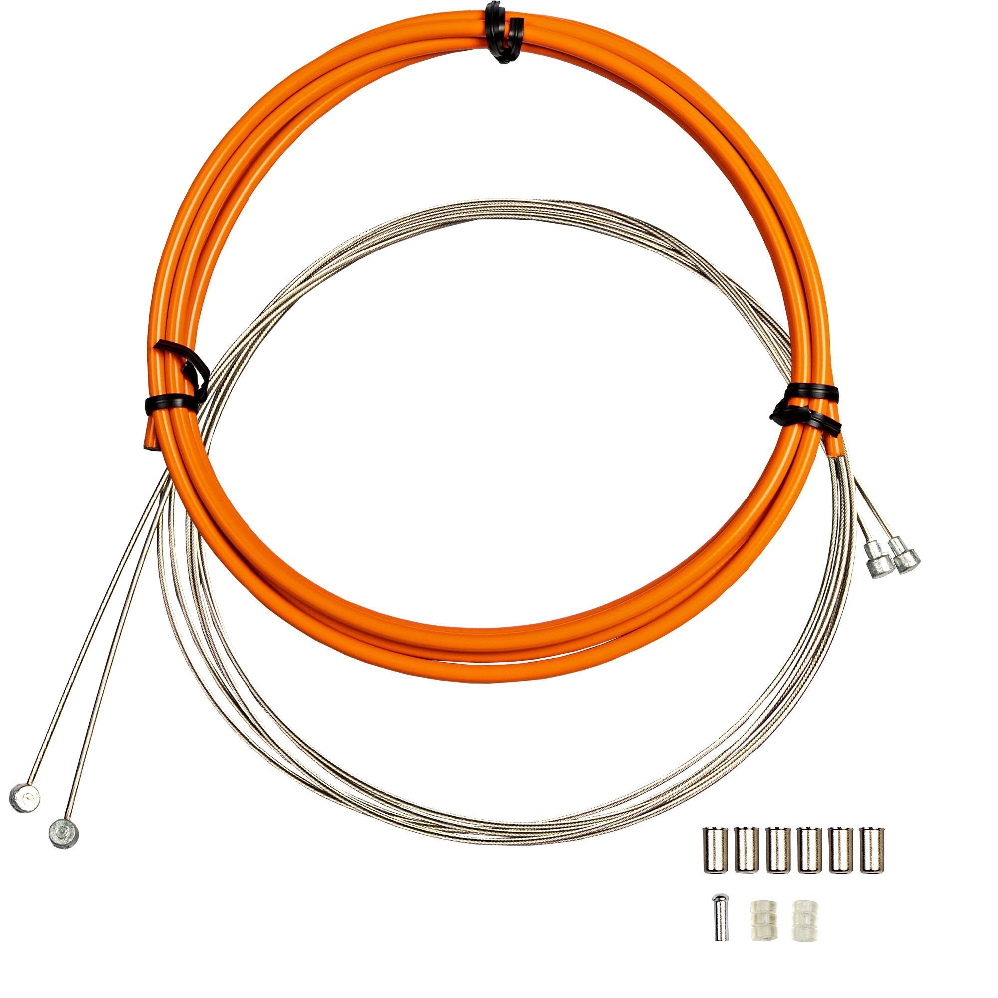 Pentagon Sports Bowdenzug Bowdenzug Set (für vorne und hinten, 15-St., inklusive Montagezubehör), Bowdenzug Fahrrad Bremszug mit Bremszughülle Bremsseil Bremskabel