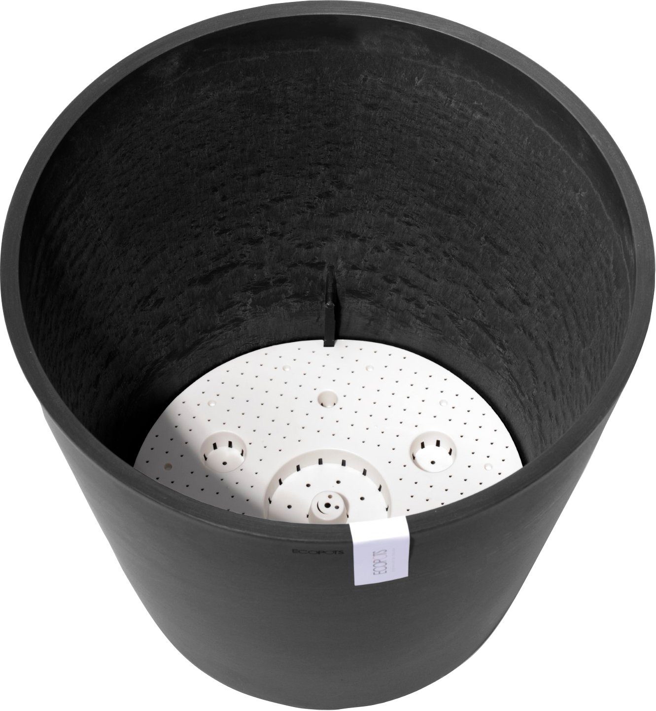 ECOPOTS Blumentopf Wasserreservoir AMSTERDAM cm, mit Grey, Dark 50x50x43,8 BxTxH: