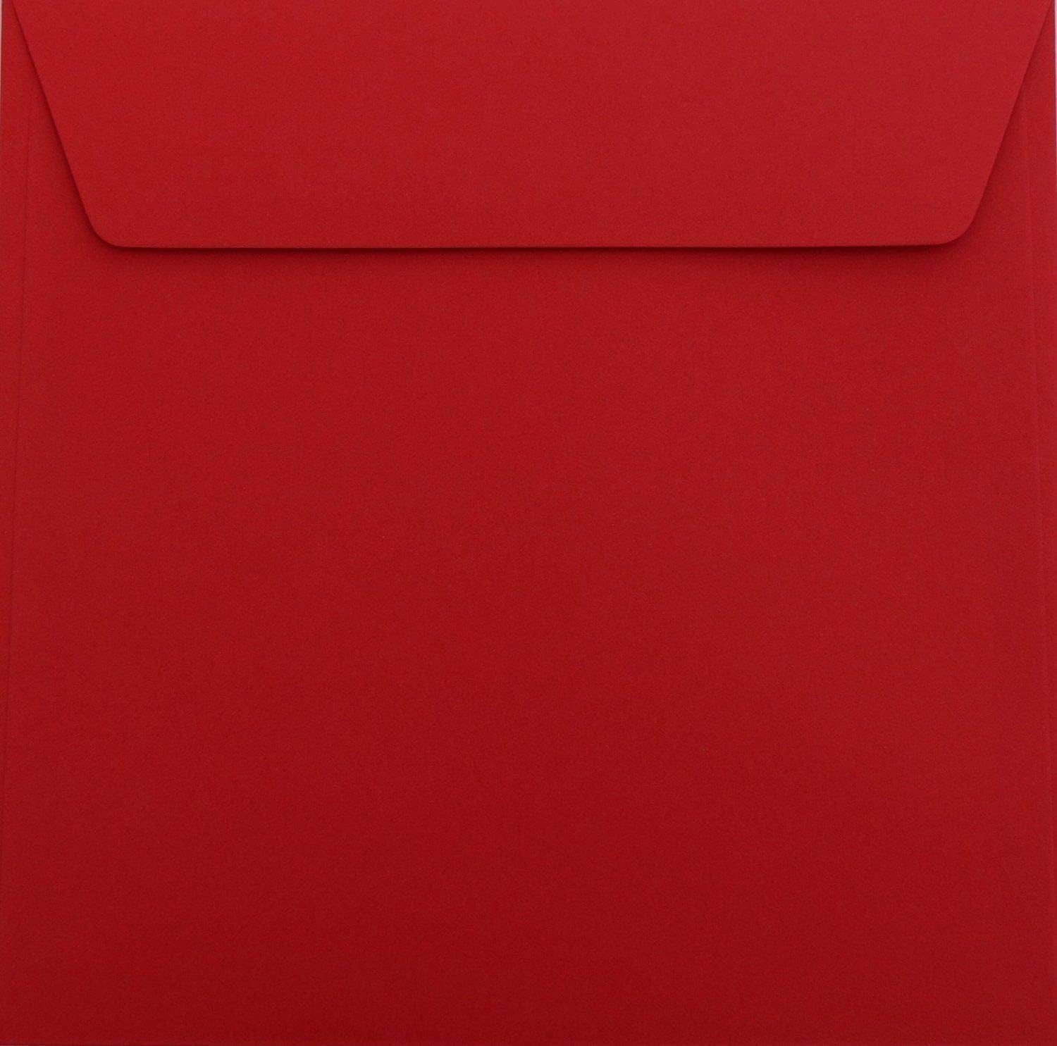 Briefumschläge24Plus Briefumschlag 25 St. 15,5 x 15,5 cm Briefumschläge Quadratisch Rosen Rot, 15,5 x 15,5 mm Briefumschläge Recyceltes Material