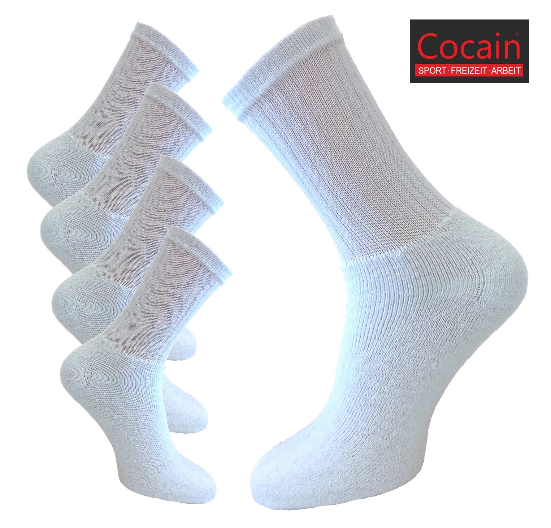 Tennissocken 10, 20 oder 30 Paar Tennissocken weiss oder schwarz mit Streifen Bw.