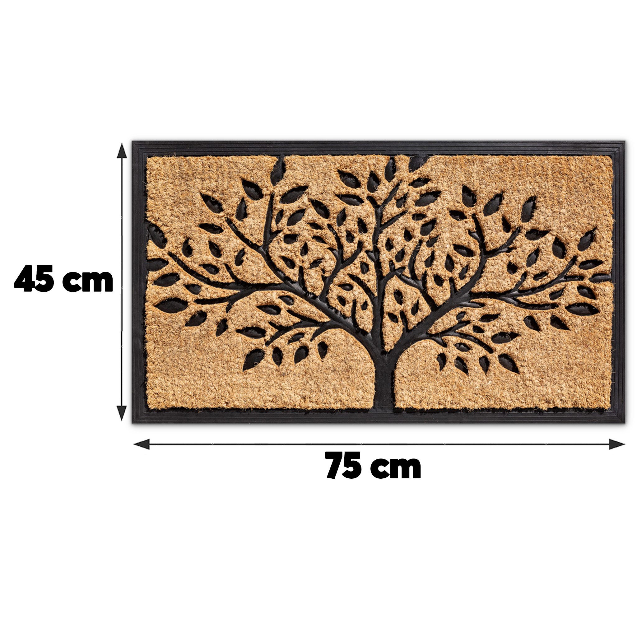 matches21 HOME & HOBBY Fußmatte Kokosmatte Baum 45x75 cm als aussen Sauberl günstig online kaufen