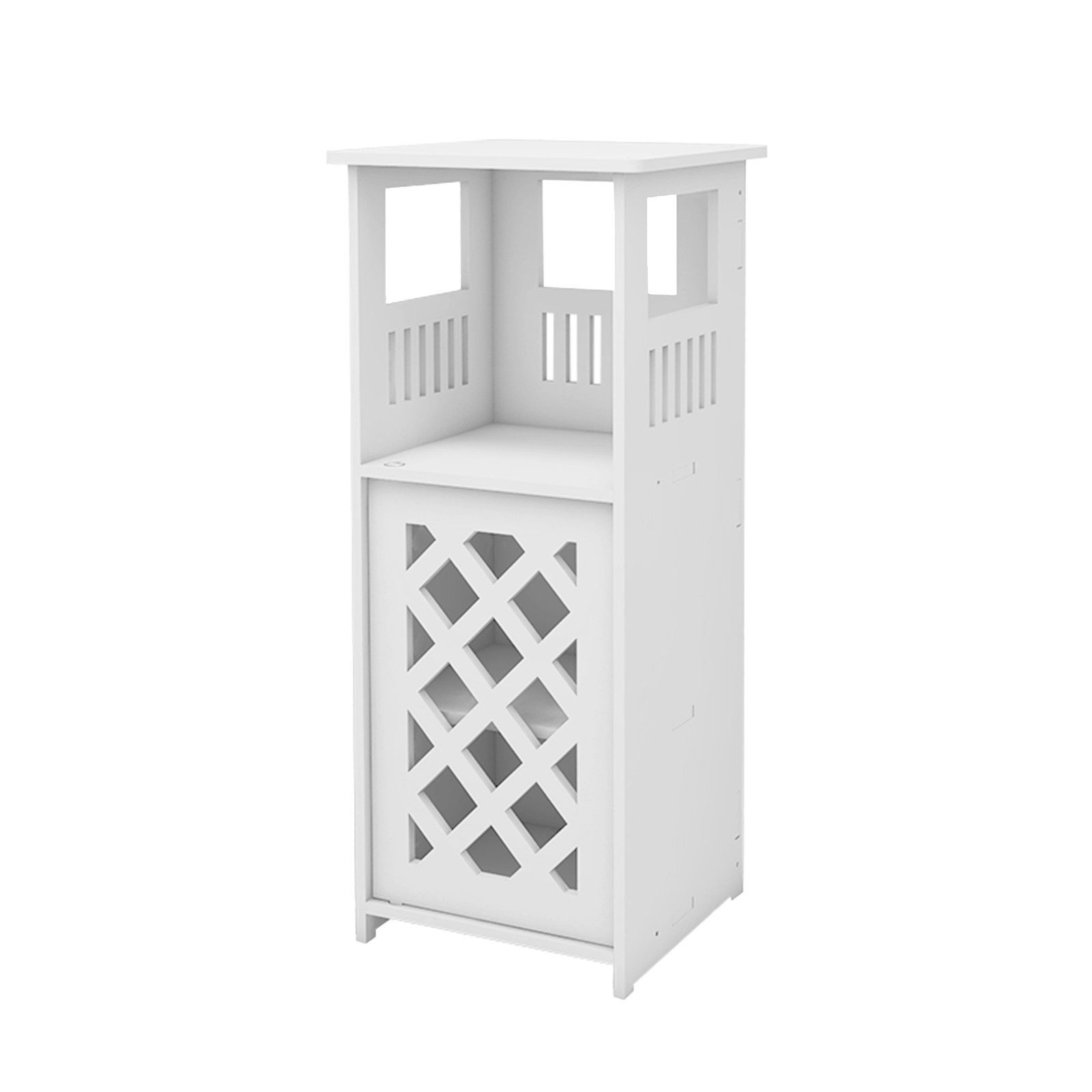 JEOBEST Badkommode Badschrank Beistellschrank, Platzsparend, Einfache Montage, weiß 56 x 22 x 24cm – Bild 5 von 5