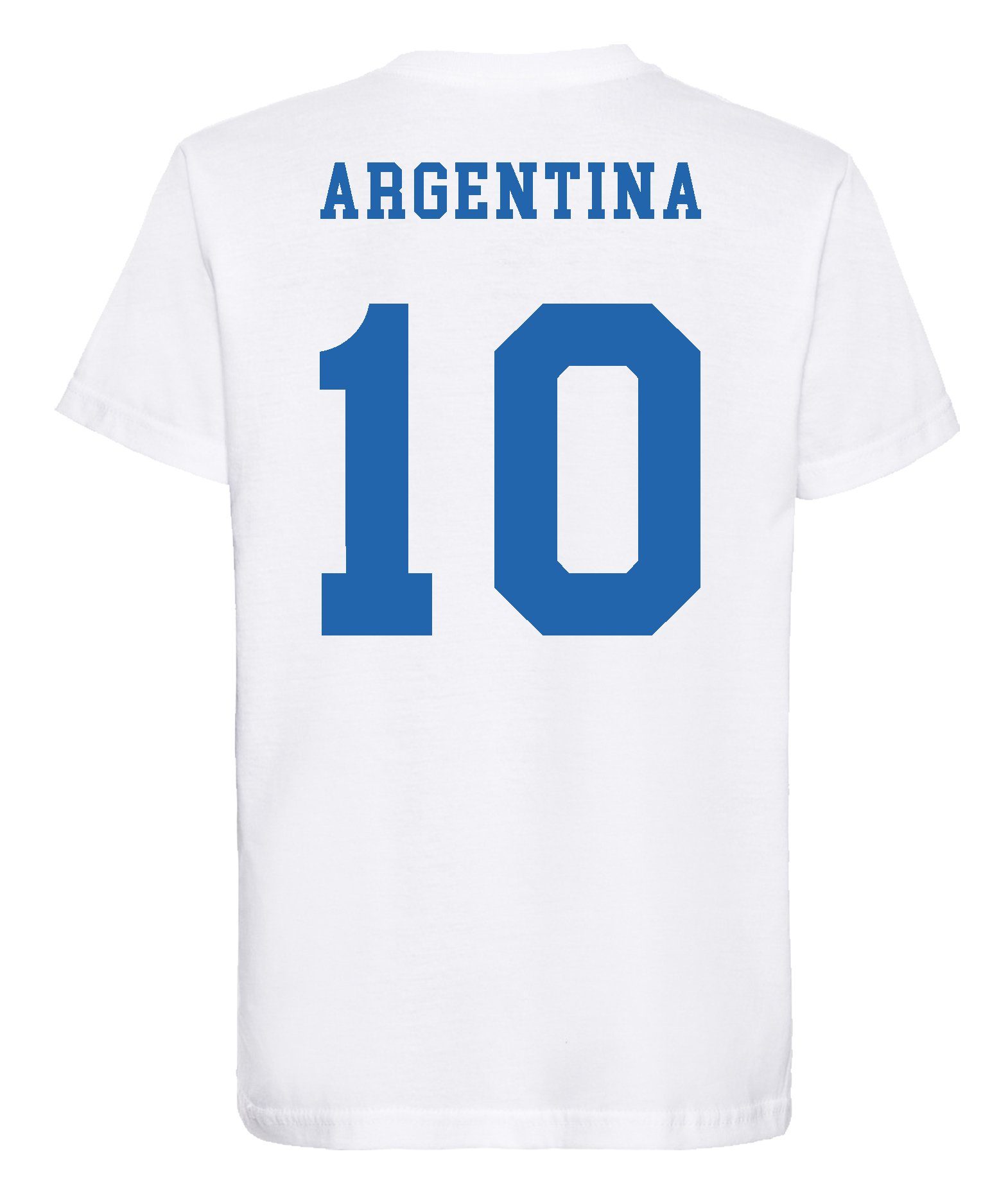 trendigem Motiv T-Shirt T-Shirt Look Fußball Youth Kinder im mit Argentinien Trikot Designz