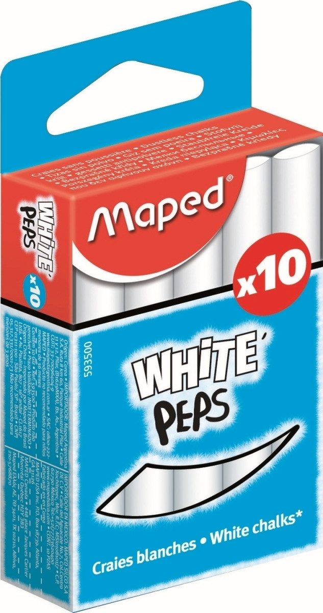 MAPED Buntstift Kreide weiß Kartonschachtel VE=10 Stück