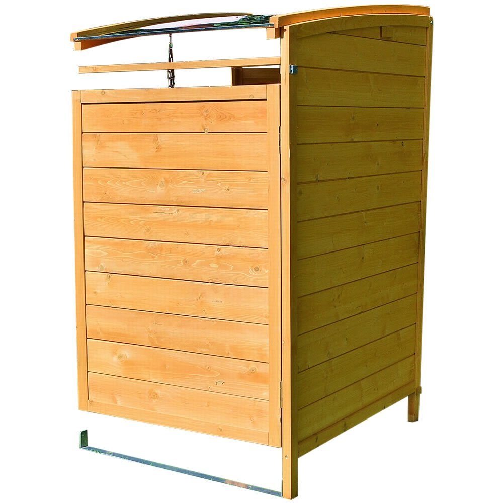 Mucola Mülltonnenbox Mülltonnenbox Anbaubox Mülltonnenverkleidung Mülltonne 240L Gartenbox (Einzelstück, 1 St., Verkleidung), mit Gasdruckfeder