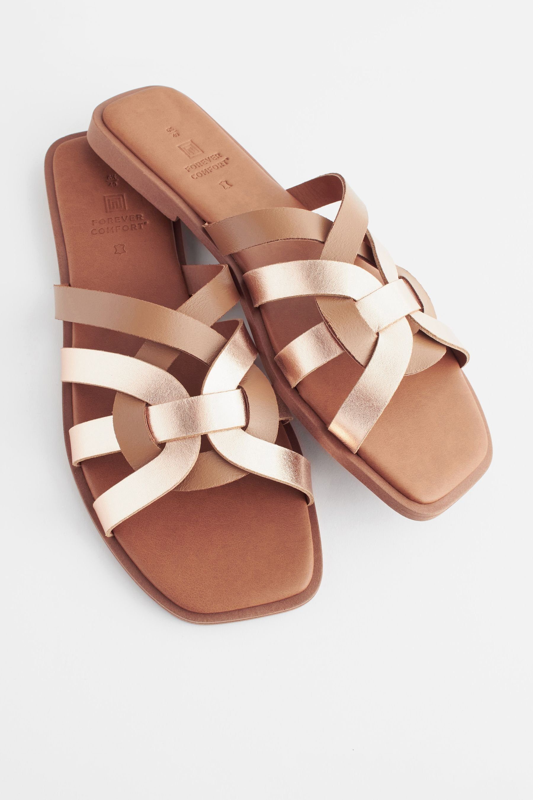 Next Forever Comfort Gitterpantolette Leder, extrabreit günstig online kaufen