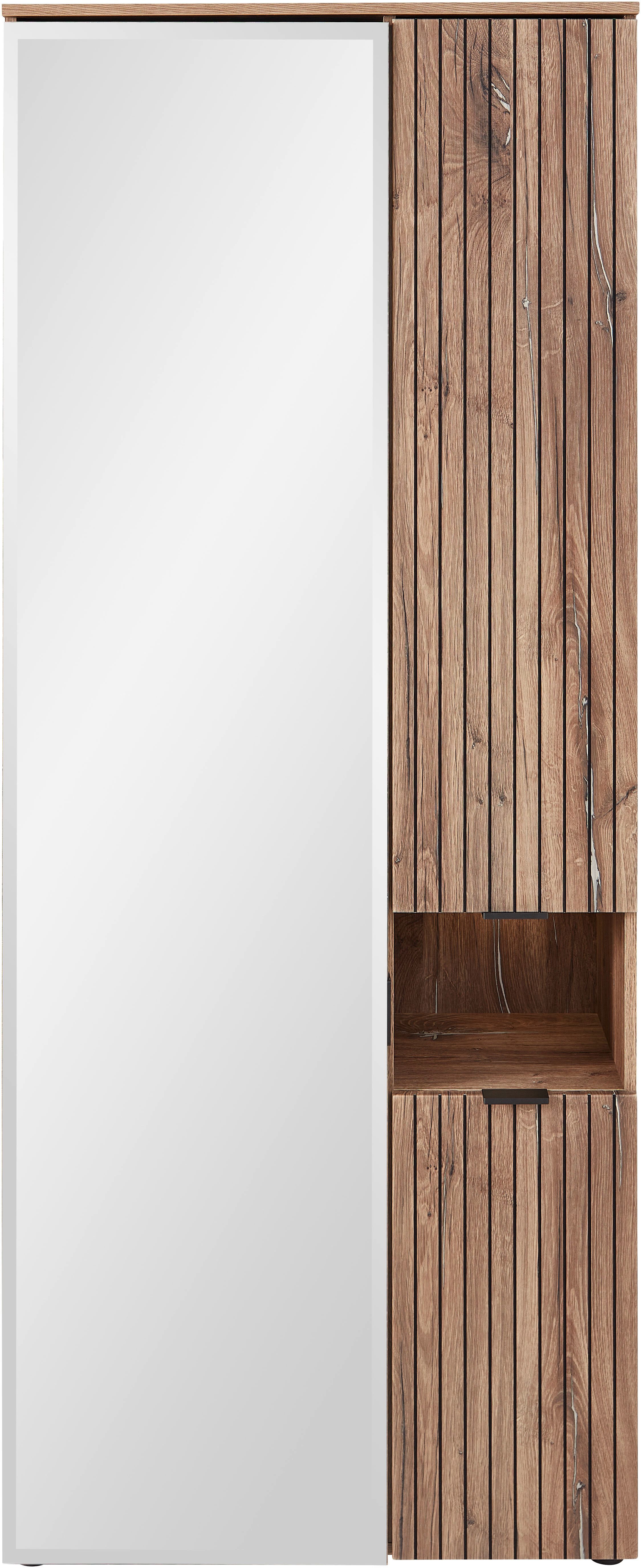 Innostyle Garderobenschrank LINEA Garderoben Set,besteht aus 5 Typen, 266x204x38cm (B/H/T) (5-St) Spiegeltür, 2 Holztüren,Led-Beleuchtung, Soft-Close,ABS-Schutzkanten