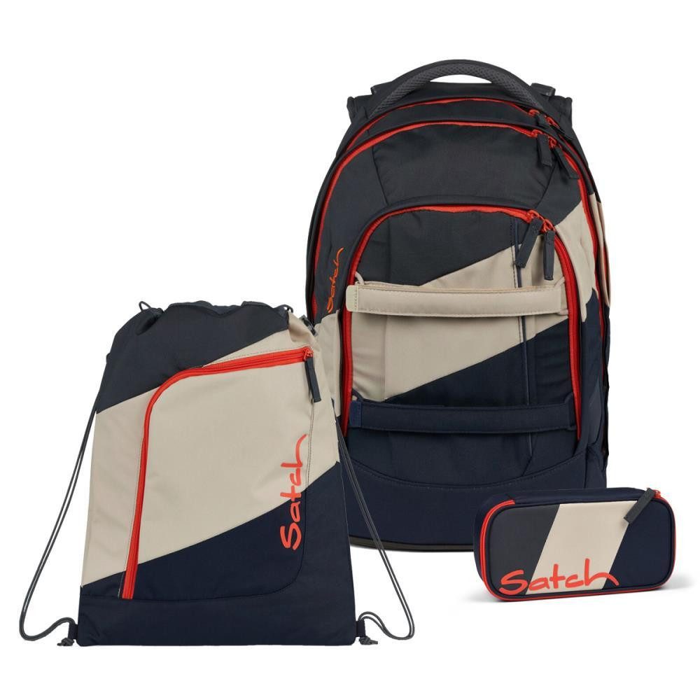 Satch Schulrucksack Pack Now or Never (3tlg, inkl. Schlamperbox und Sportbeutel)