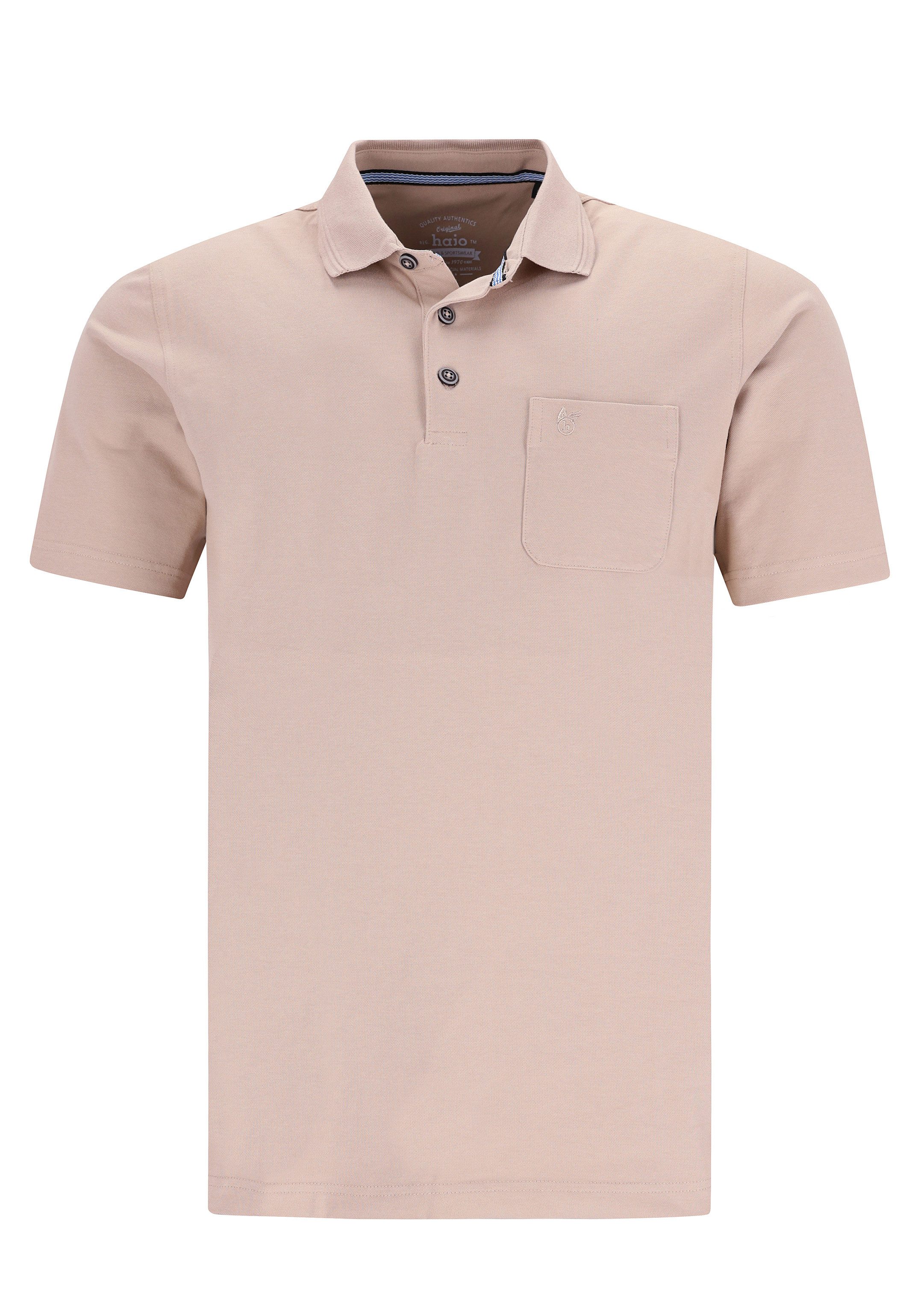 Hajo Poloshirt Pique (1-tlg) Poloshirt - Baumwolle - Atmungsaktiv - Gesäumter Armabschluss