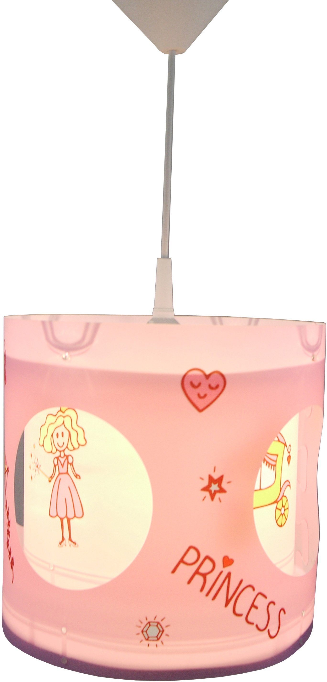 niermann Hängeleuchte Dreh-Pendelleuchte Prinzessin, Kinderzimmer, Kinderlampe, Der innere Lampenschrim dreht sich sobald das Licht eingeschaltet ist