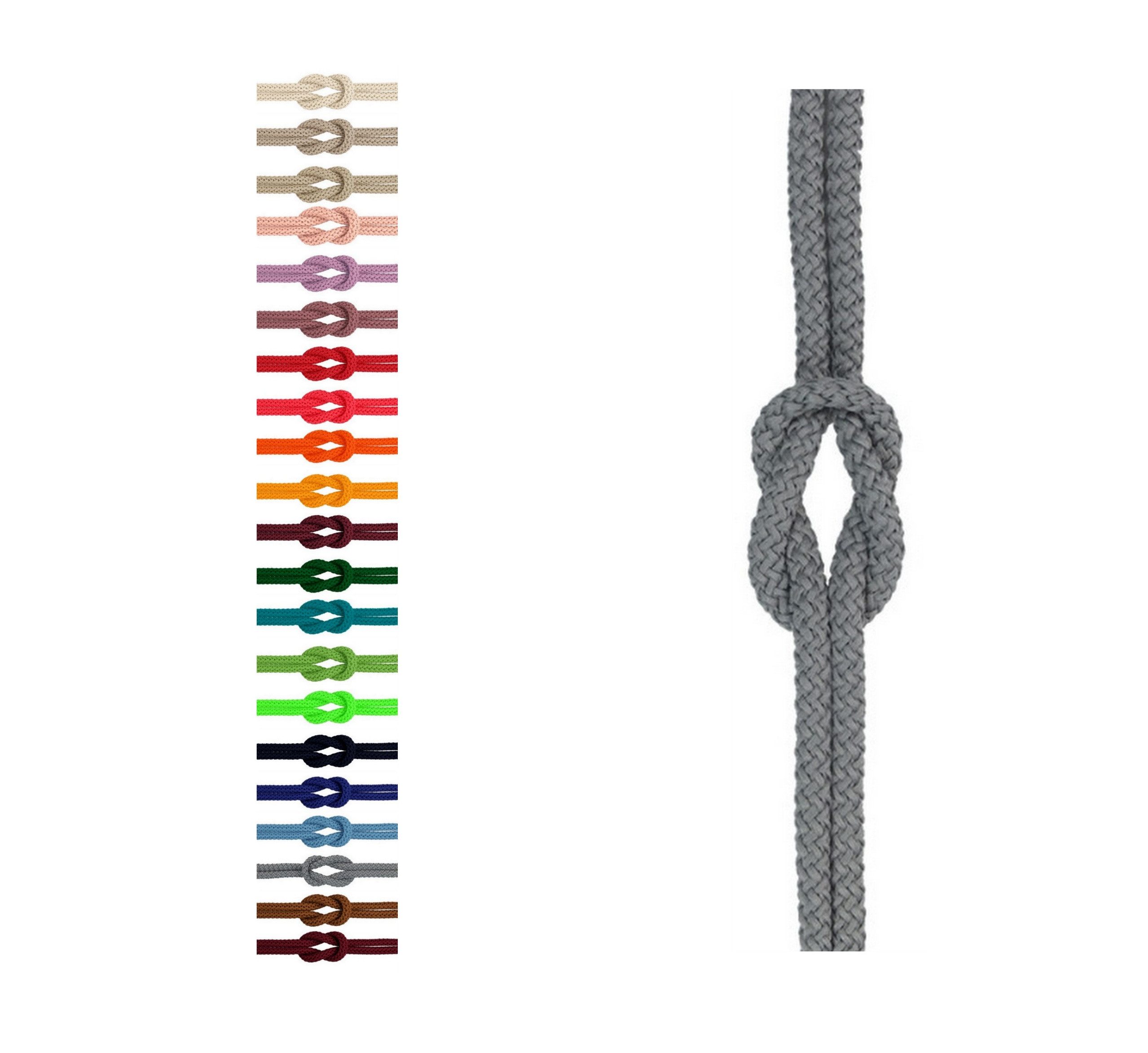 PaulZdrada Kordel 5 m Kordelschnur Geflochten Polyester dehnbar Rund Ø 6 mm Deko Seil