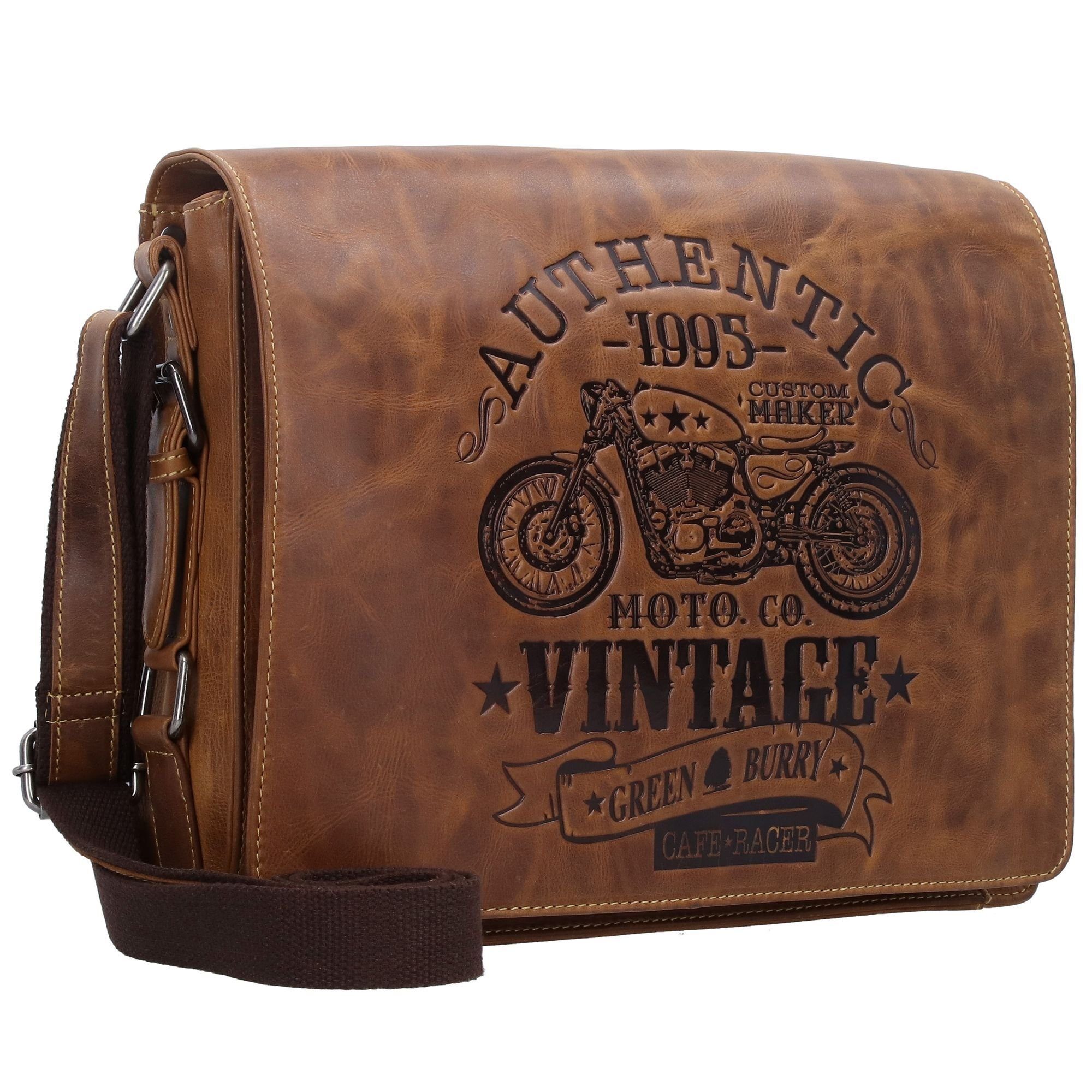 Greenburry Messenger Bag Vintage Cafe-Racer, Leder günstig online kaufen