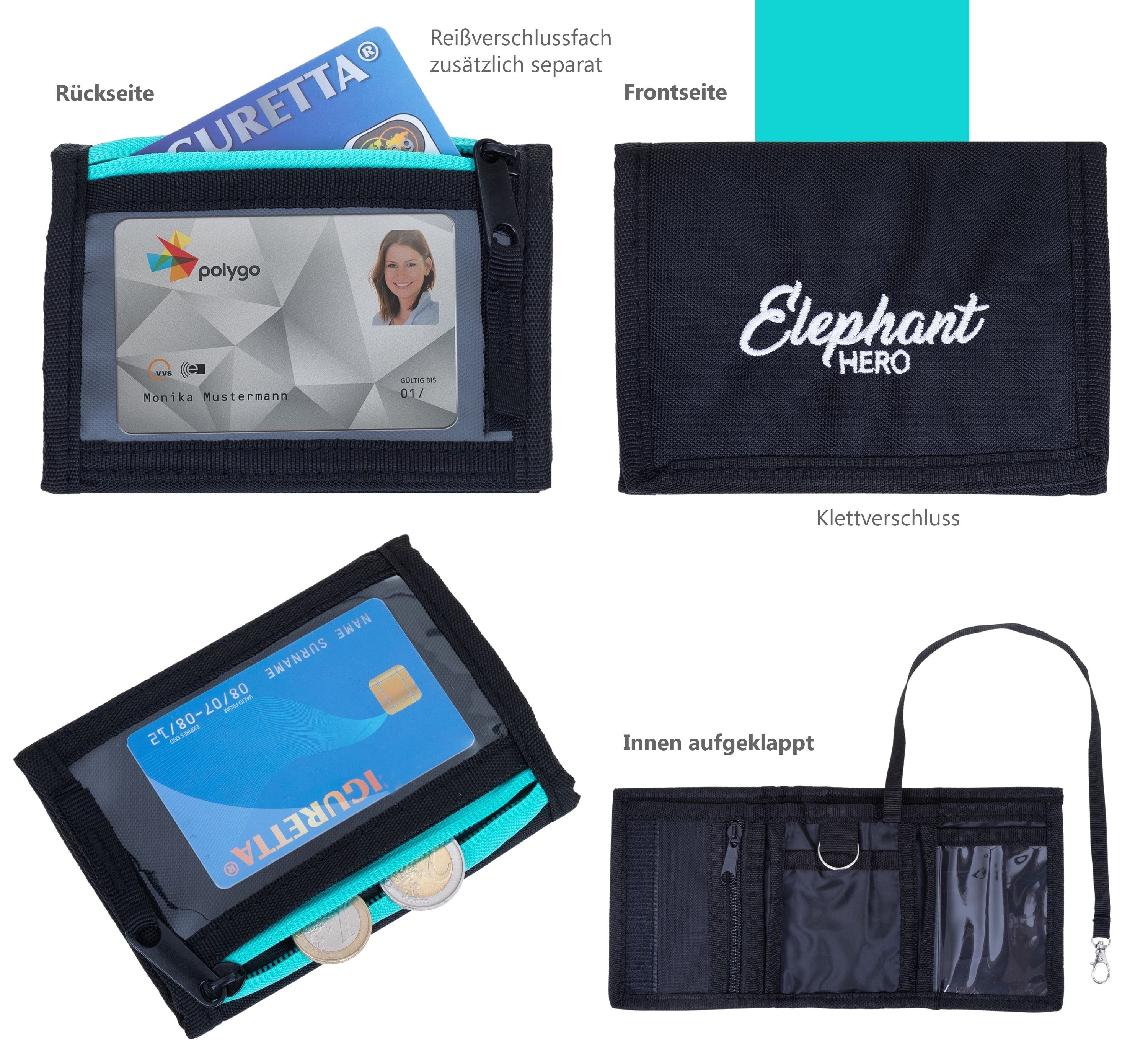 ELEPHANT Geldbörse Mädchen Jungen Hero Signature, Wallet Klettbörse Schülerbörse Schlüsselring Ausweisfach – Bild 3 von 5