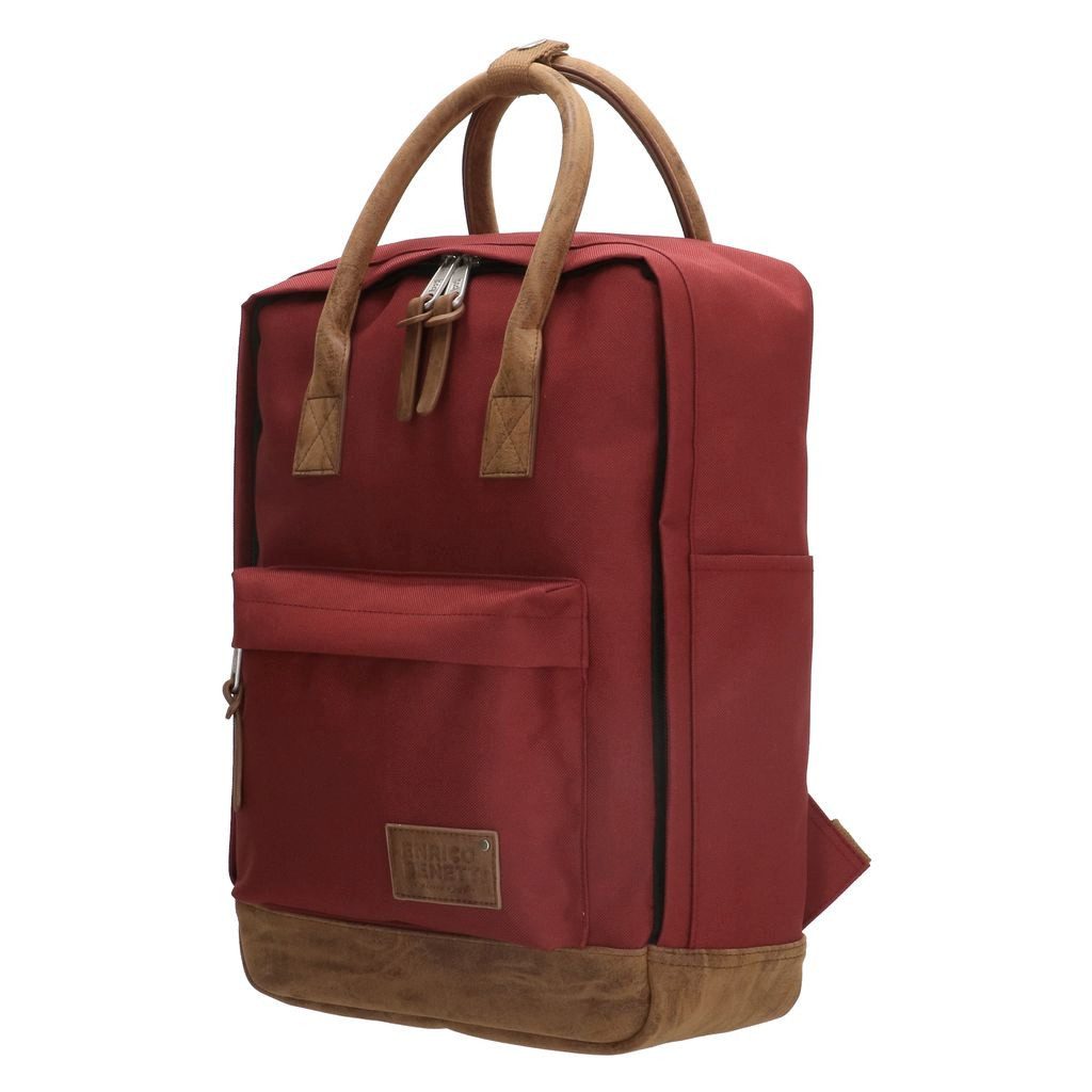Enrico Benetti Freizeitrucksack Cityrucksack leicht für Damen und Herren (klein, mit Laptopfach), mit Lederimitat Applikationen, in tollen Farben