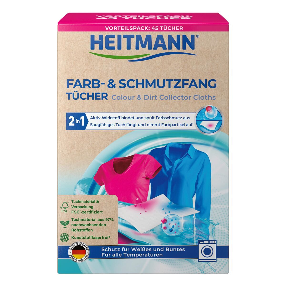 HEITMANN Farb- und Schmutzfangtücher (45 Stück)