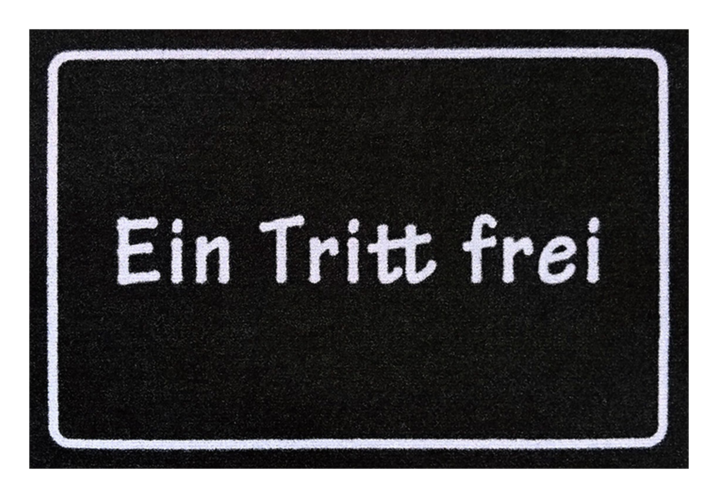 Rockbites Fußmatte Rockbites - Fußmatte Türmatte "Ein Tritt frei" Schwarz Weiß Nr. 137