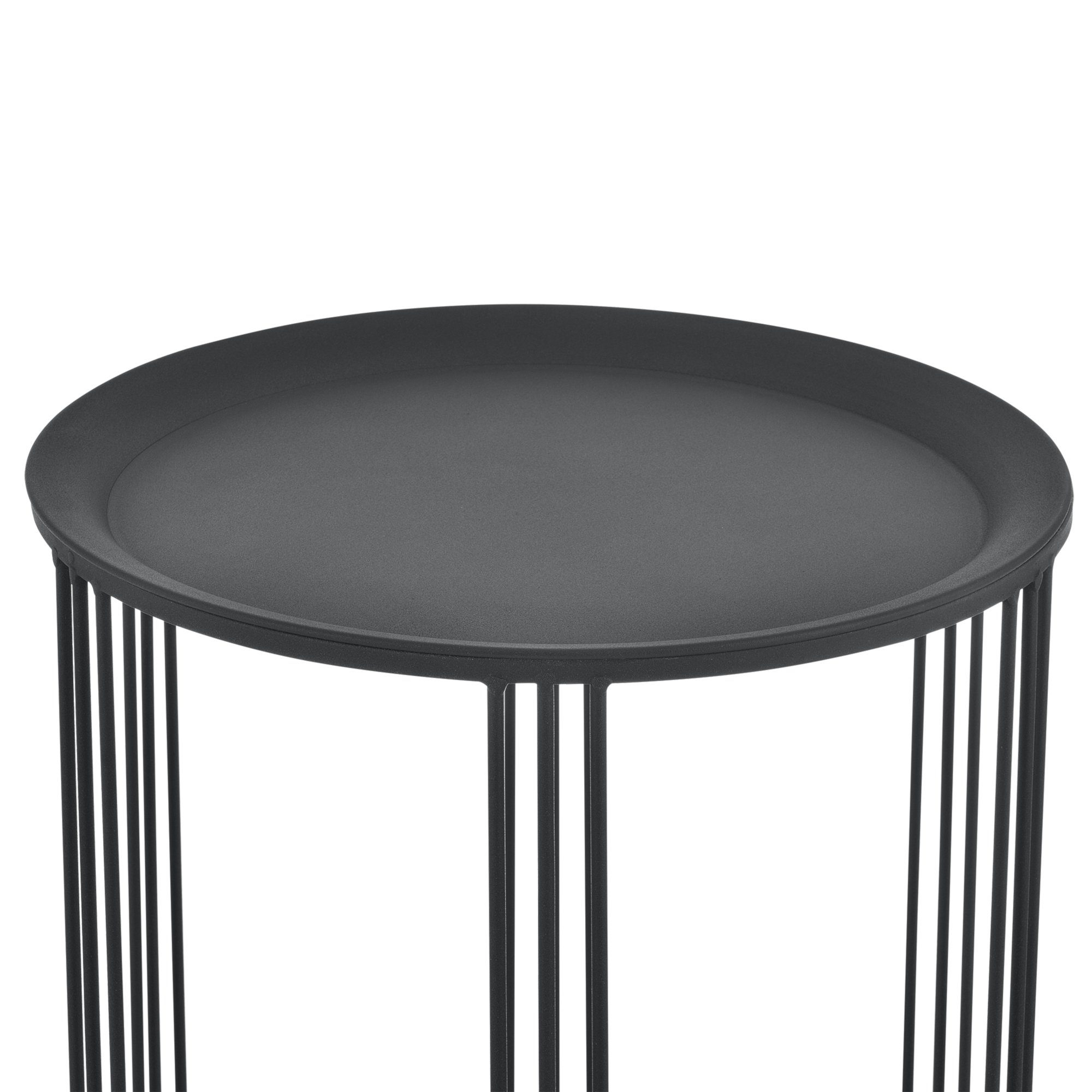 en.casa Couchtisch schwarz 2er Metall »Batumi« Beistelltisch, Set