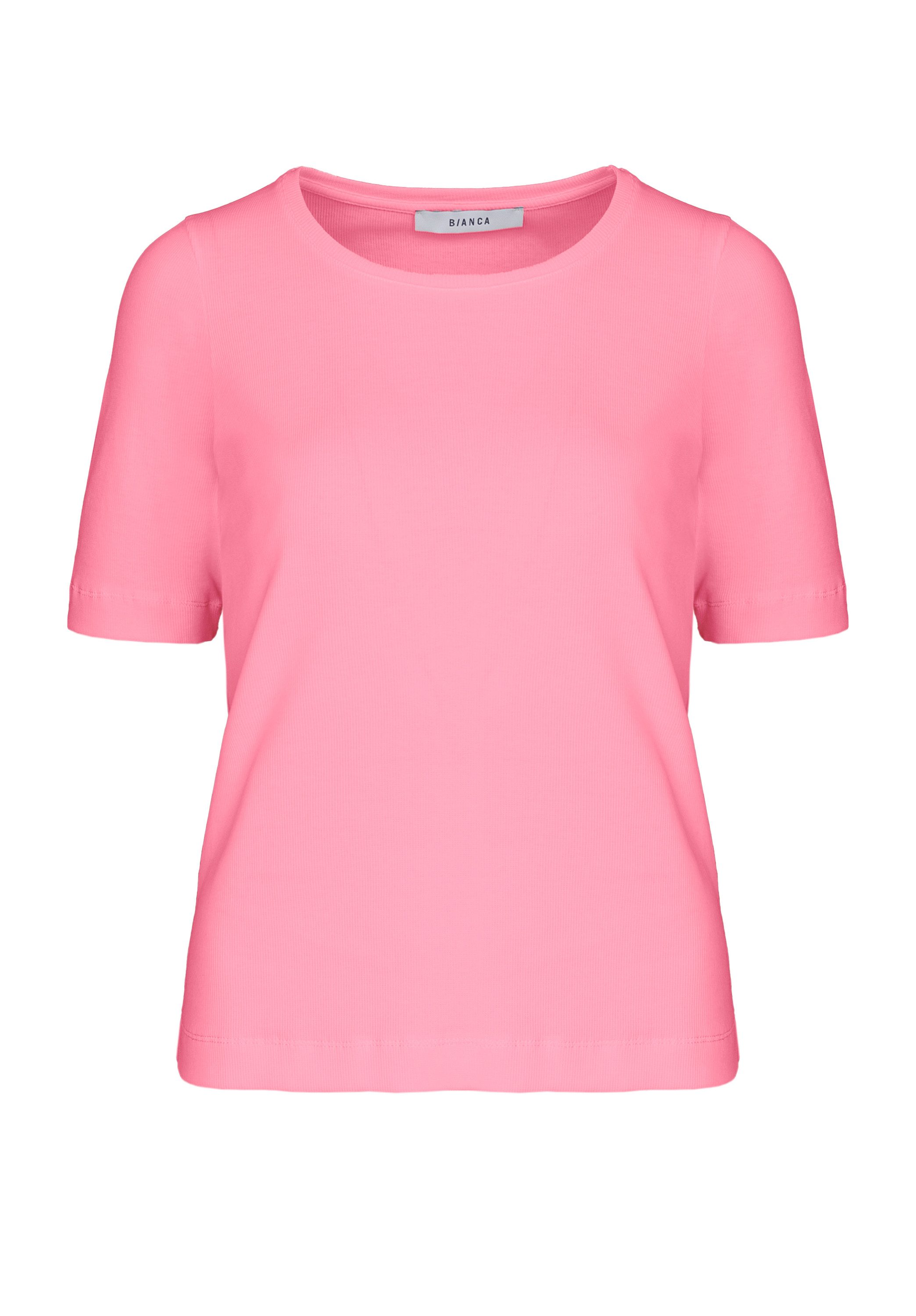 bianca Rundhalsshirt DINIA aus softer Baumwoll-Rippware günstig online kaufen