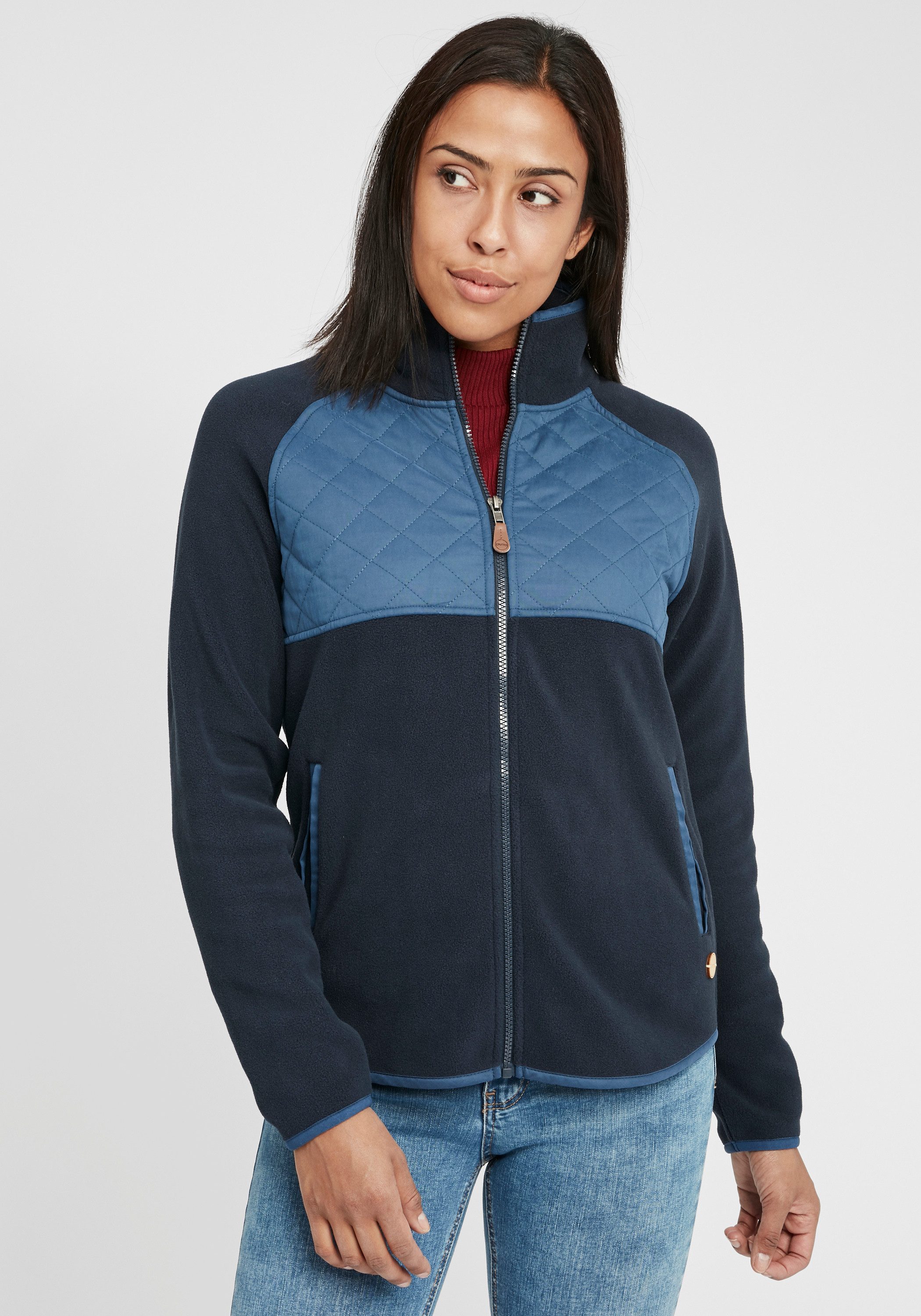 OXMO Kapuzensweatjacke OXMalin Fleece Übergangsjacke mit Steppmuster günstig online kaufen