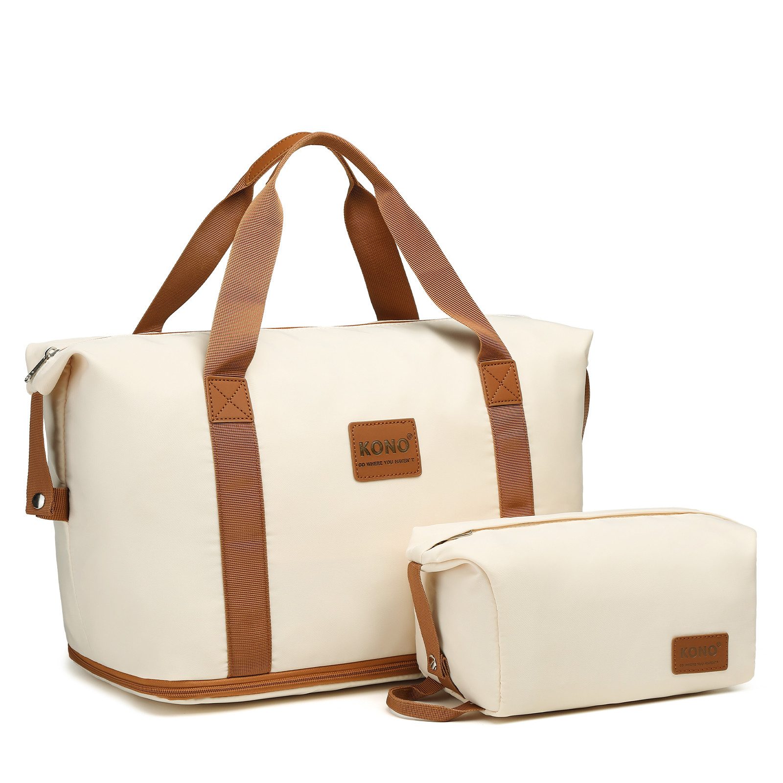 KONO Trolleyset Kombi-Set: Hartschalen-Koffer + Handgepäcktasche, (4 tlg)