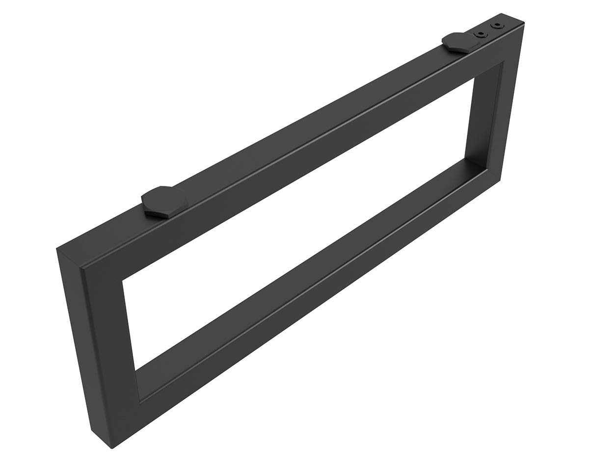 einfachgutemoebel Aufsatzwaschbecken Qualitäts Waschtischkonsole Bath-O-Line, 490mm, schwarz matt (1-St., SET enthält: Handtuchhalter, Befestigungsmaterial in Artikelfarbe)