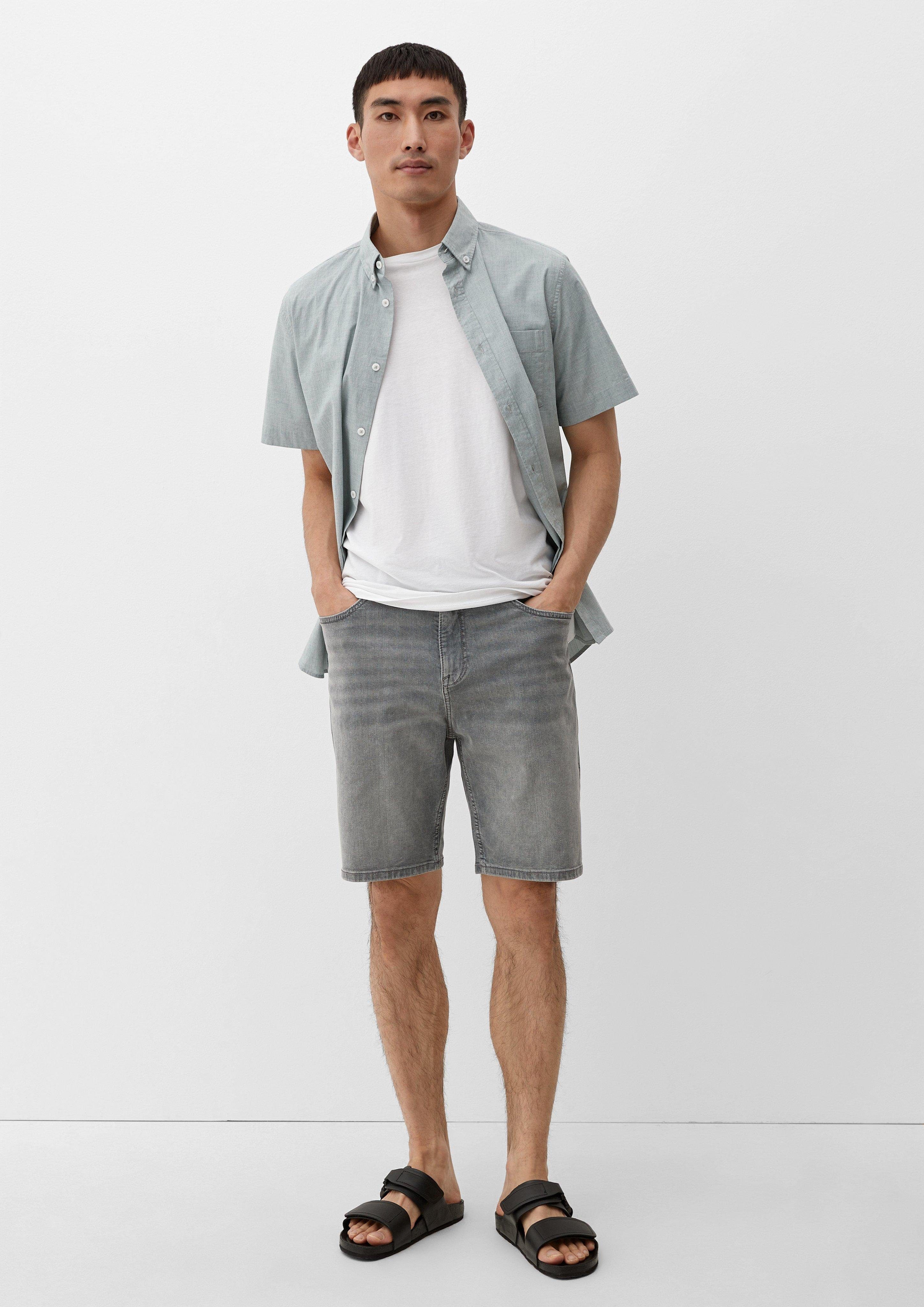 Slim / Rise Keith Mid s.Oliver Leg Fit steingrau Waschung Straight / Jeansshorts / Jeans