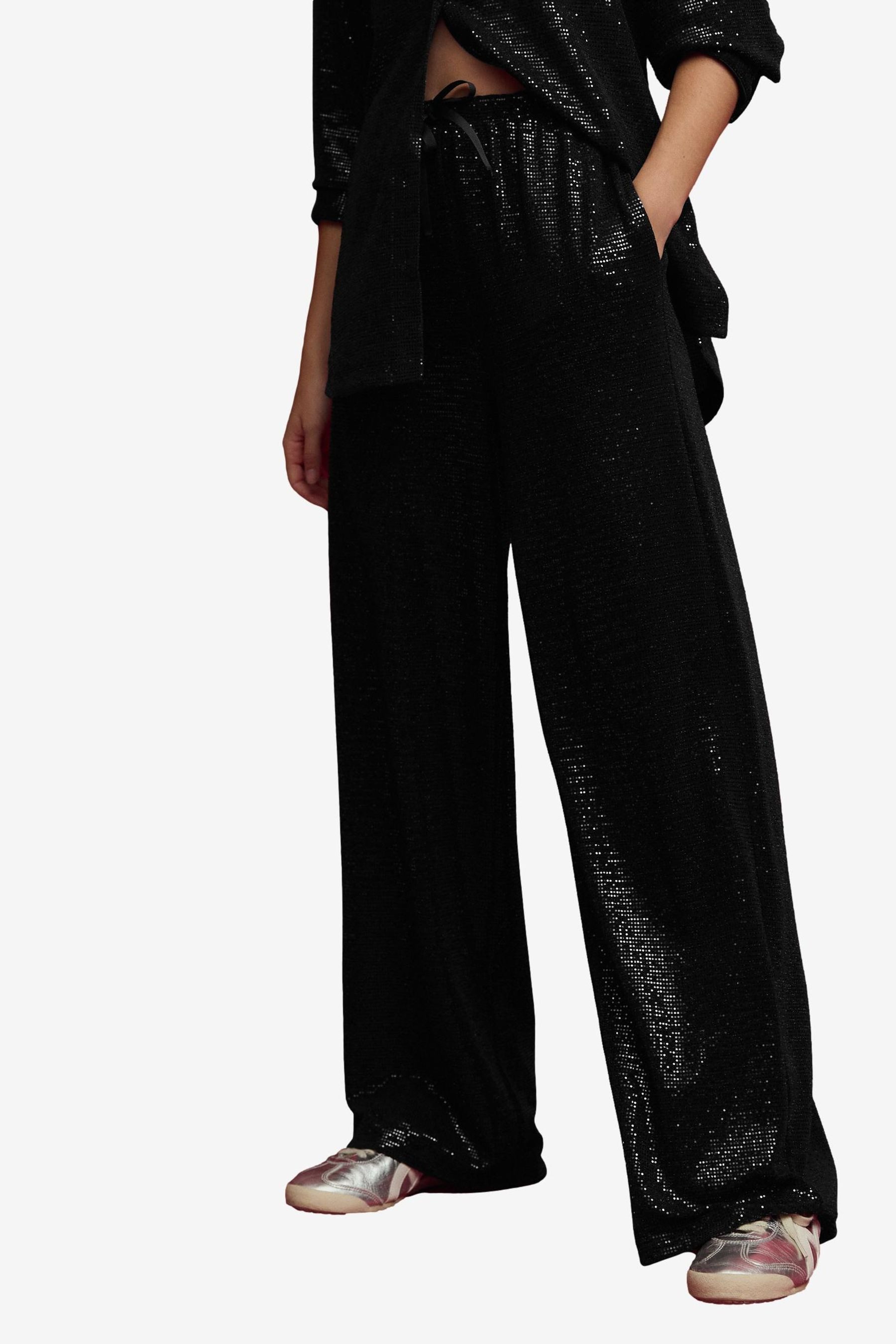 Next Palazzohose Paillettenhose mit weitem Bein, günstig online kaufen