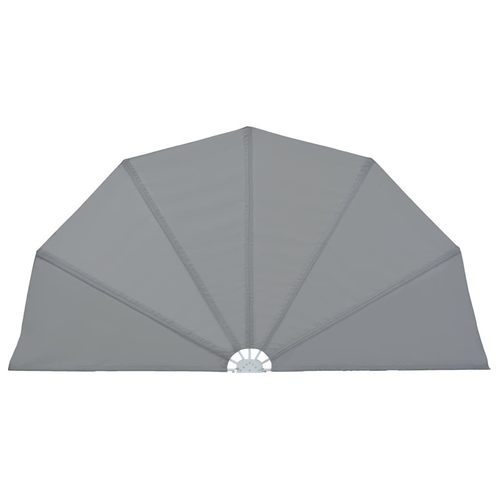 vidaXL Seitenmarkise 160 cm Faltbarer Terrassen-Seitenfächer Grau 160 cm